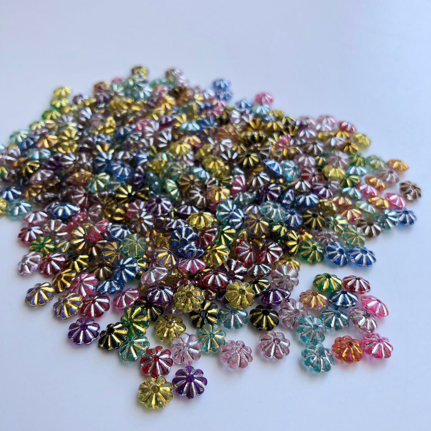 Mixed Acrylic Saucer Beads 6x3mm Pumpkin Spacer Bead 250pcs
