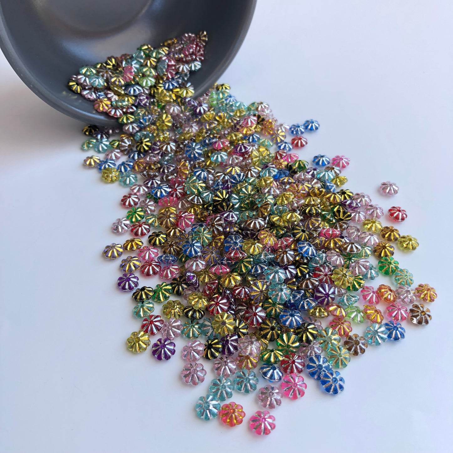 Mixed Acrylic Saucer Beads 6x3mm Pumpkin Spacer Bead 250pcs