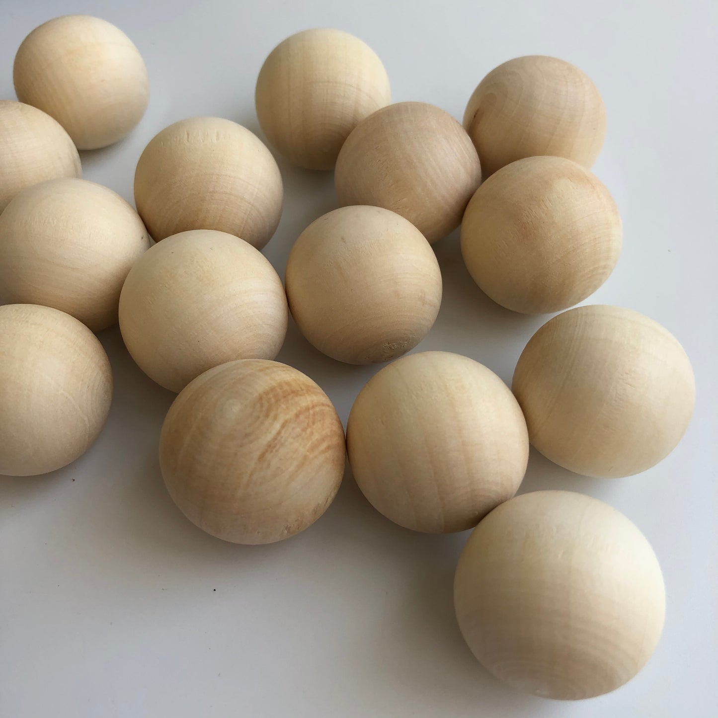Undrilled Round Wood Beads 25mm Unpainted Raw Wooden Craft Bead 25pcs
