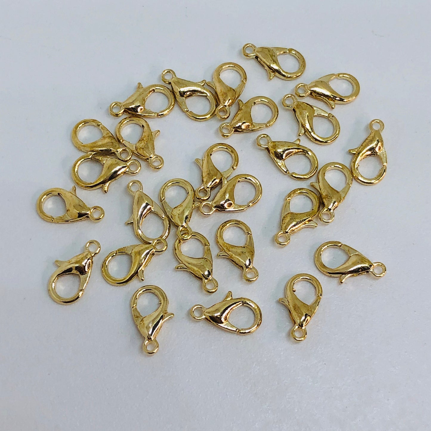 20X Pieces Lobster Clasp, Silver Clasp, Gold, Clasp, Jewellery Making Findings 12x6mm Alloy Metal Clasp