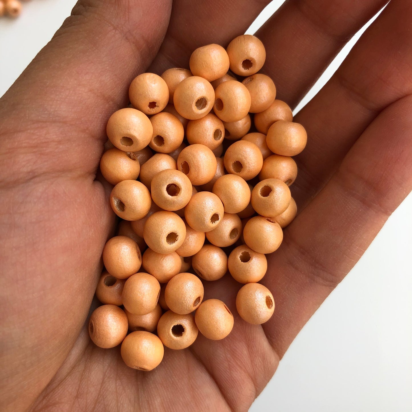 Metallic Wood Beads