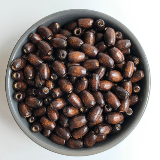 Dark Brown Wood Beads