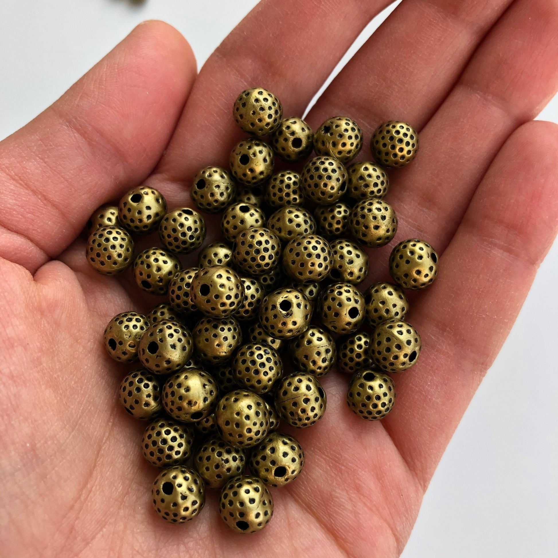 8mm Metallic Gold Bead