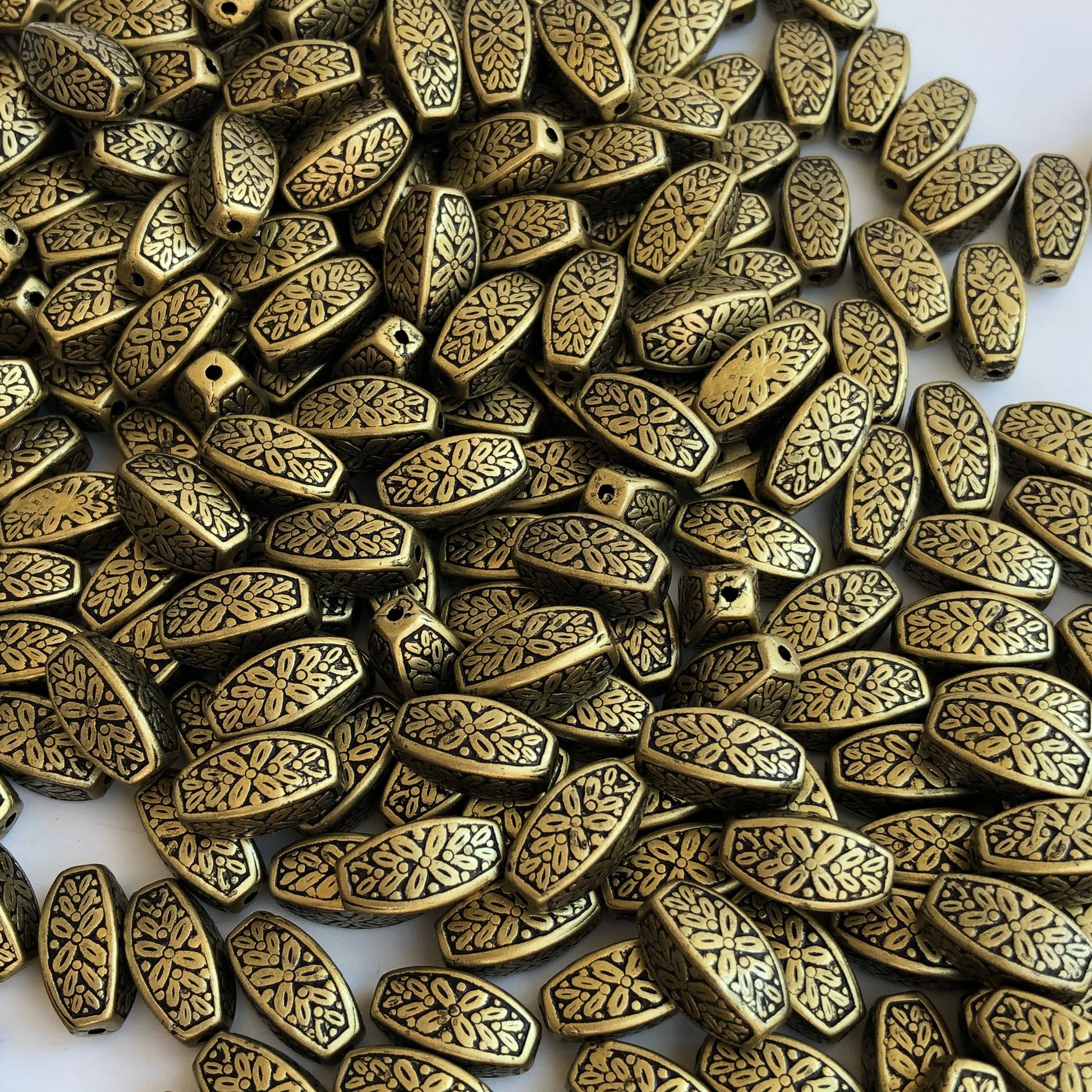 Antique Gold Plastic Beads