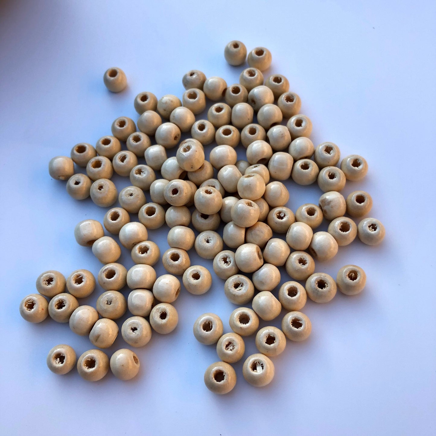 Beige Wood Bead 8.5mm Round Craft Spacer Beads 150 Pieces