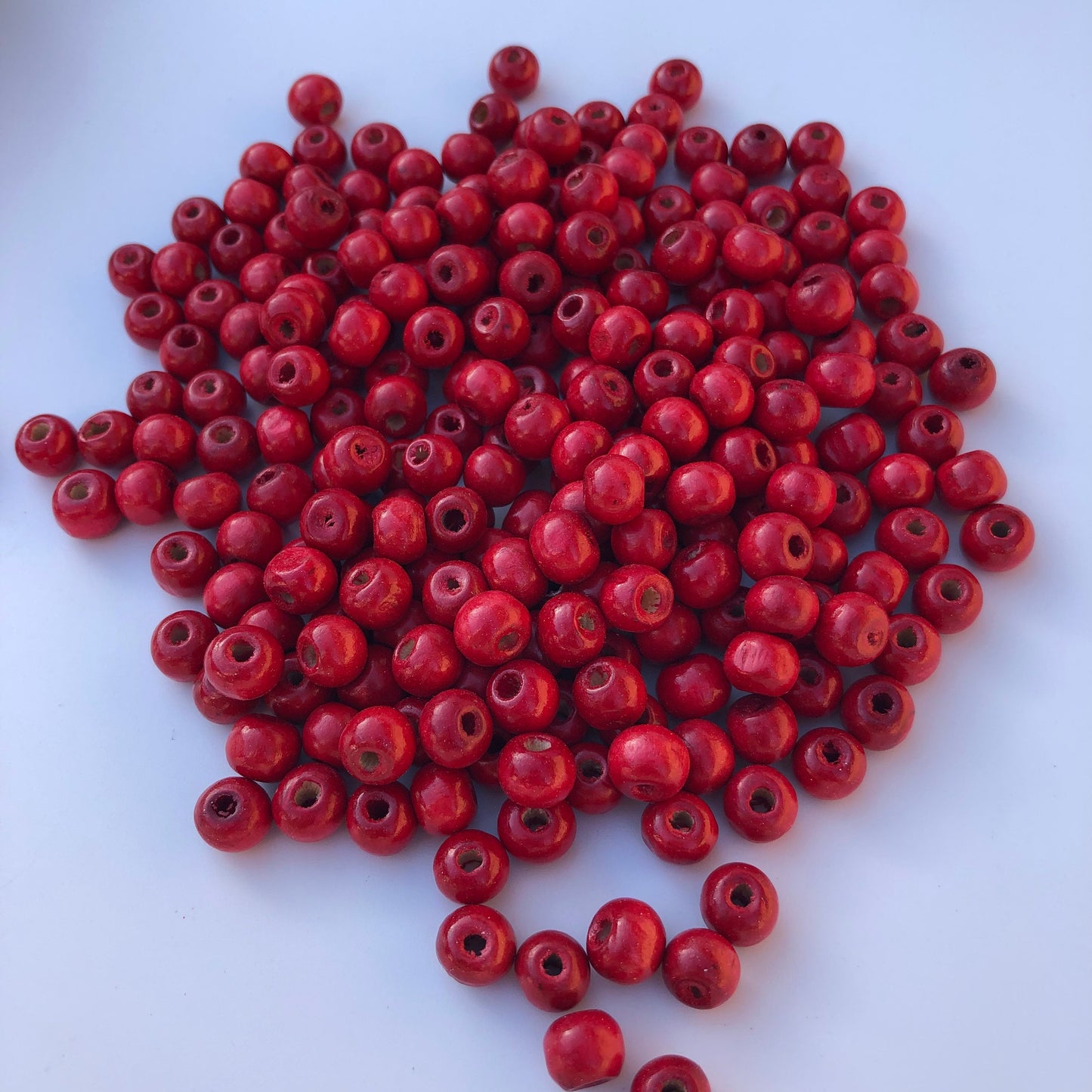 Red Wood Beads 8.5mm Round Wooden DIY Jewellery Bead 150 Pieces