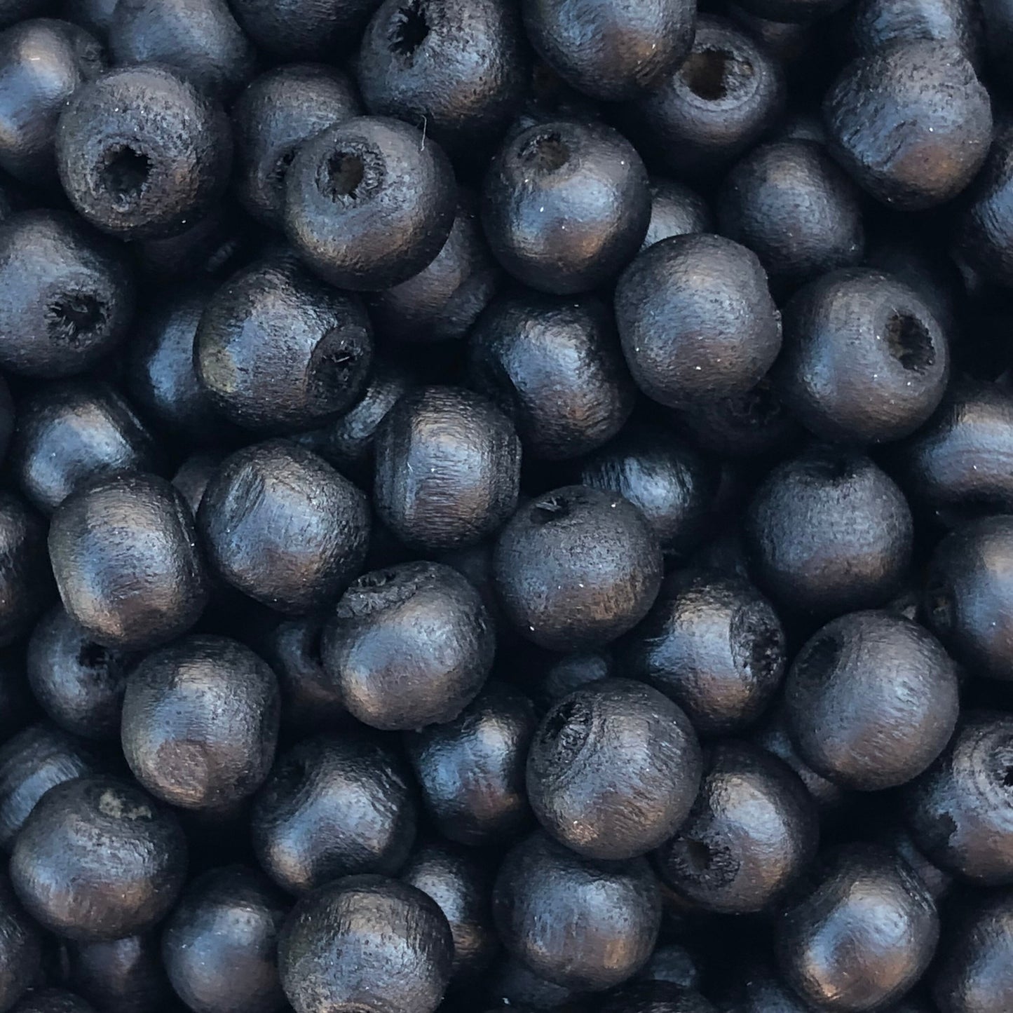 Matte Black Wood Beads 8.5mm Round Wooden Craft Bead 150 Pieces