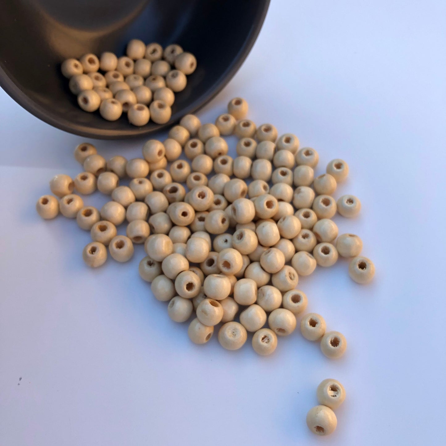 Beige Wood Bead 8.5mm Round Craft Spacer Beads 150 Pieces