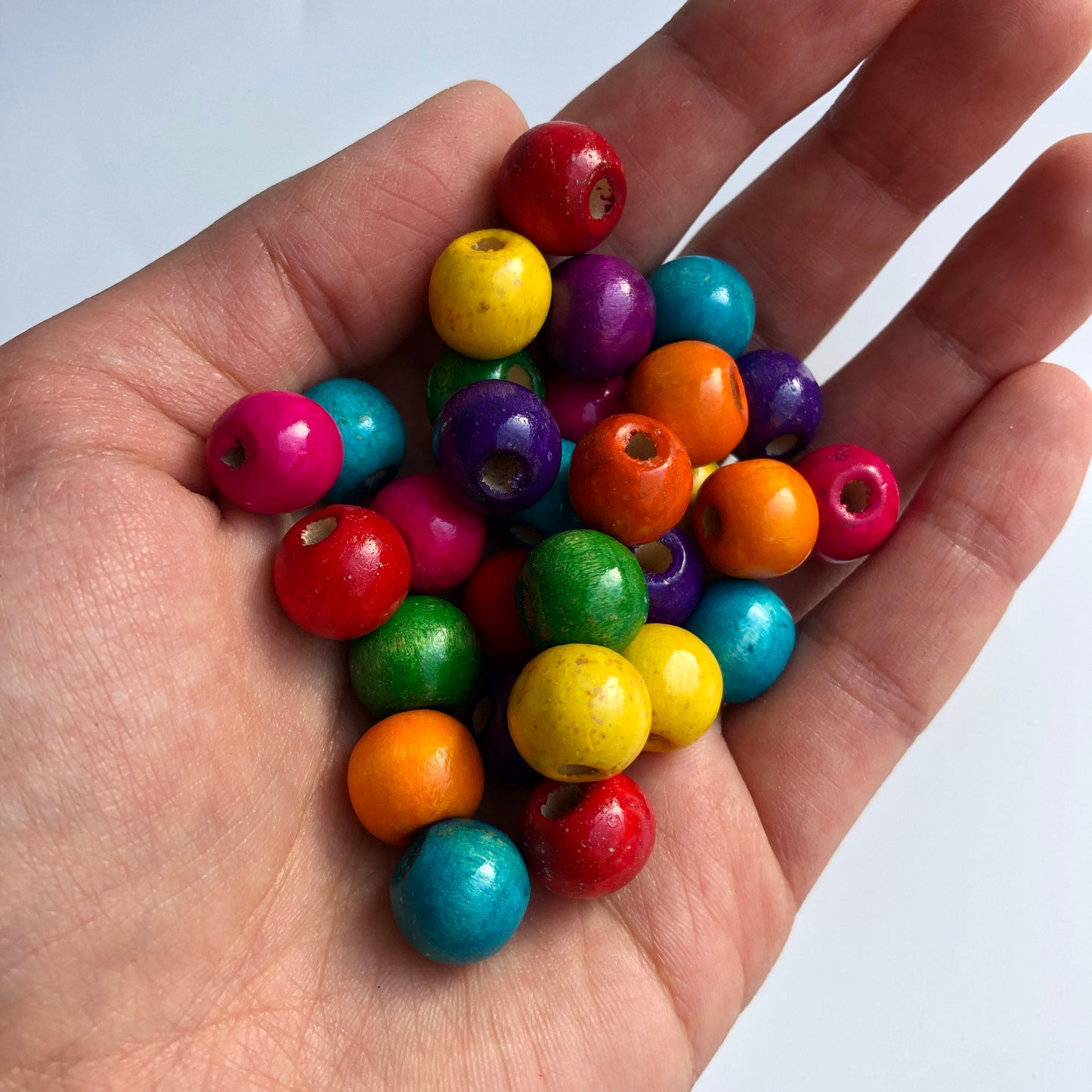 Multi Coloured Wooden Beads