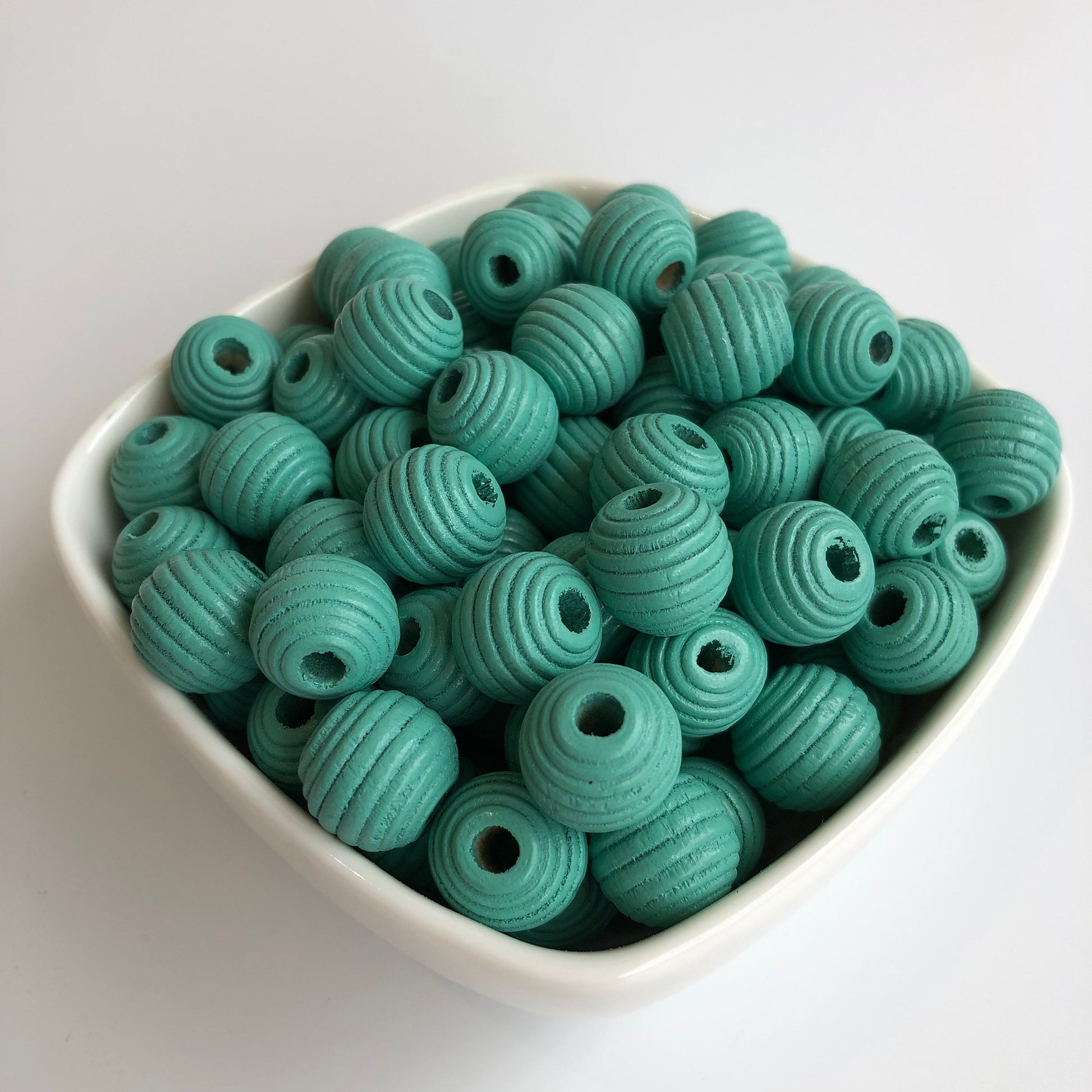 Green Wooden Beads