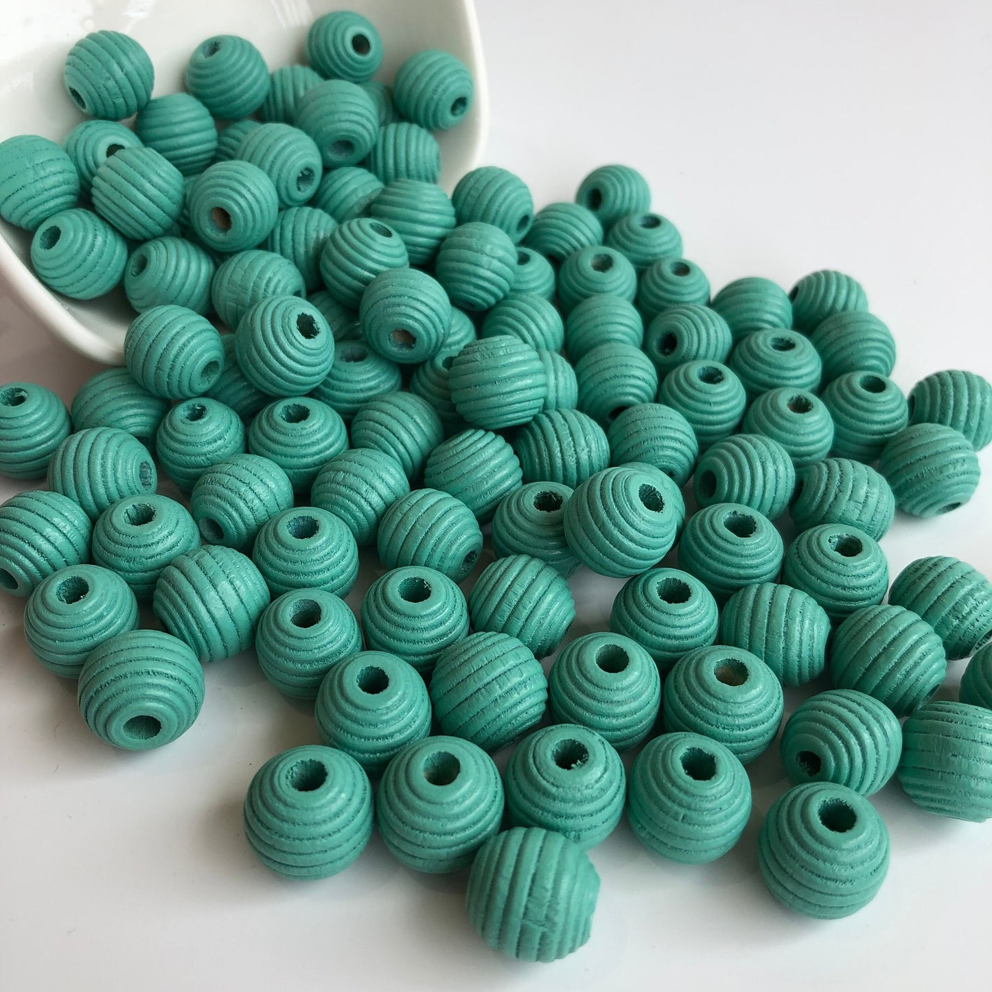 Green Wooden Beads