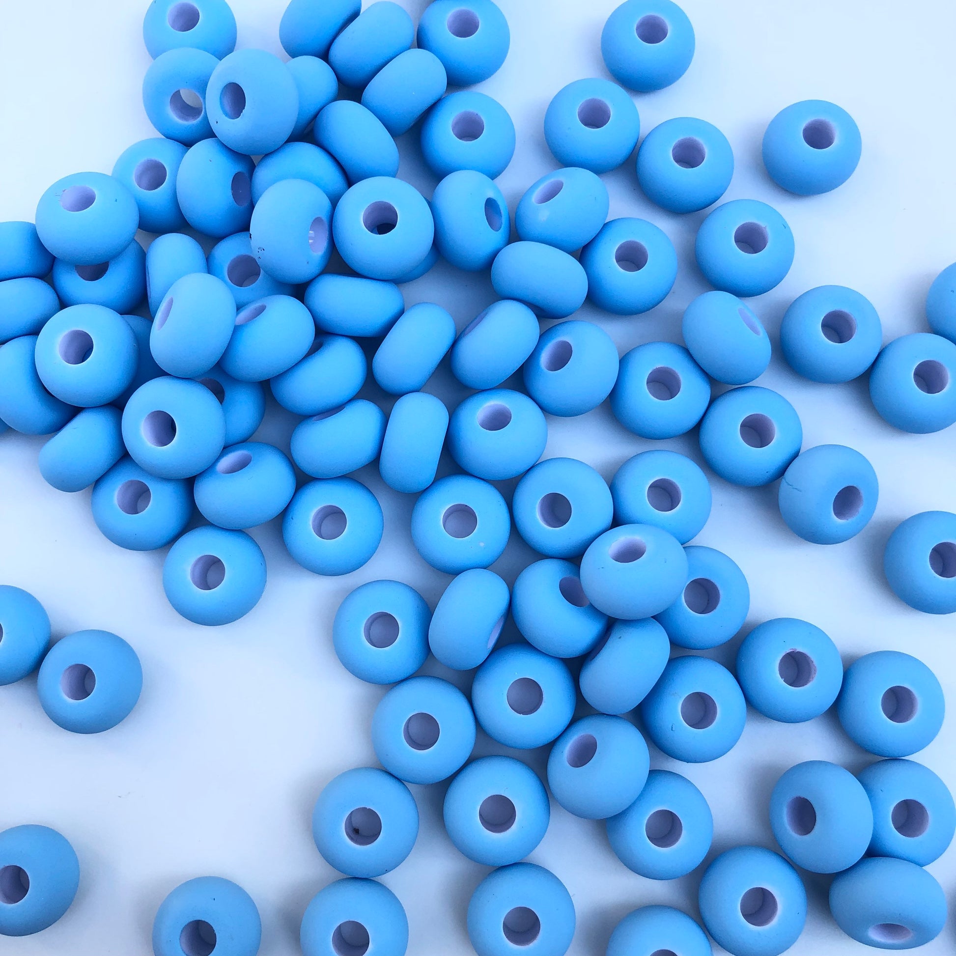 Rubberized Macrame Beads