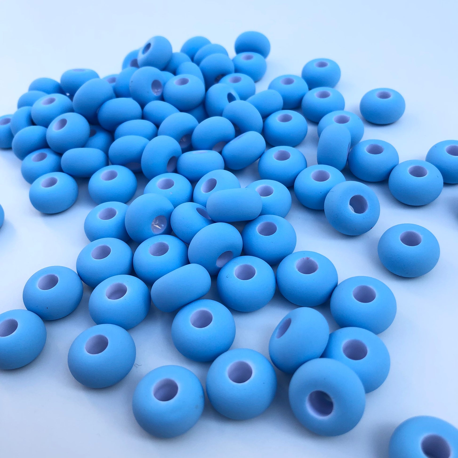 Rubberized Macrame Beads