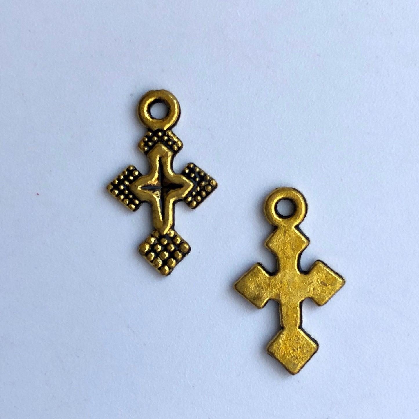 Antique Gold Cross Charm