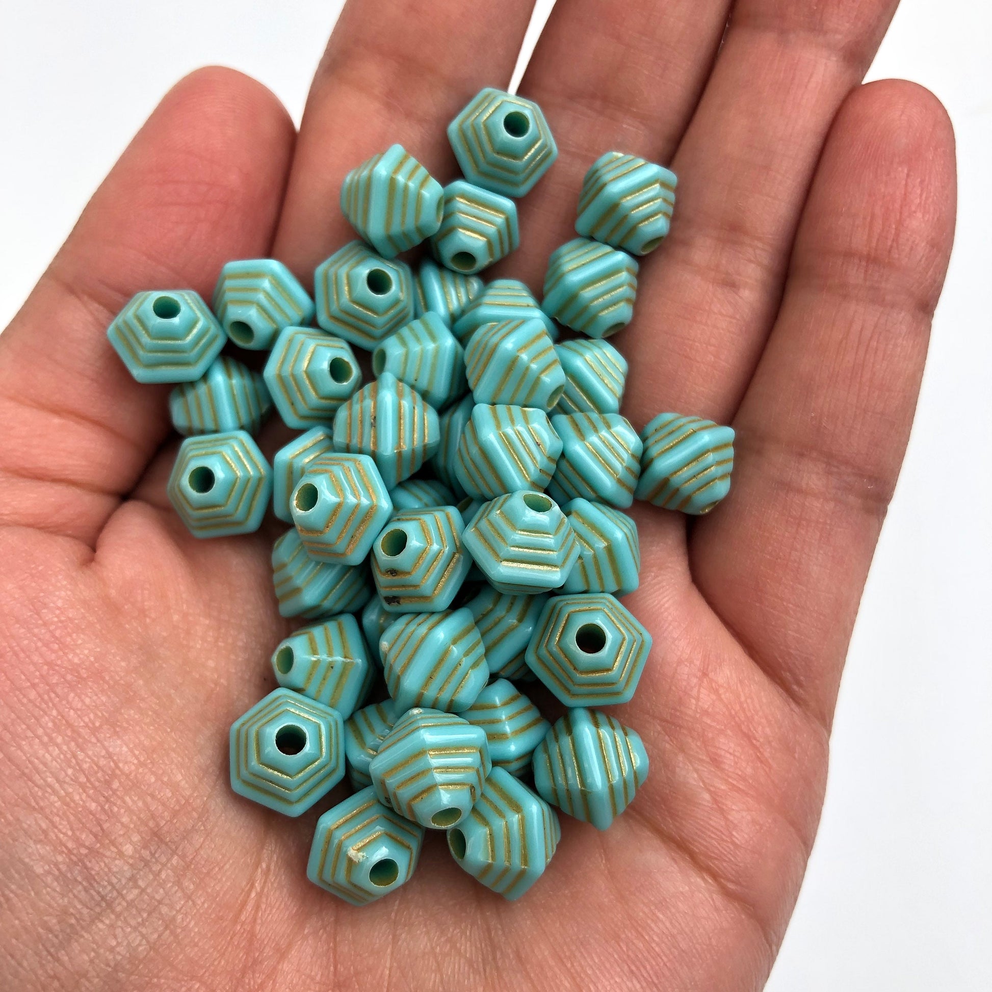Blue Acrylic Beads