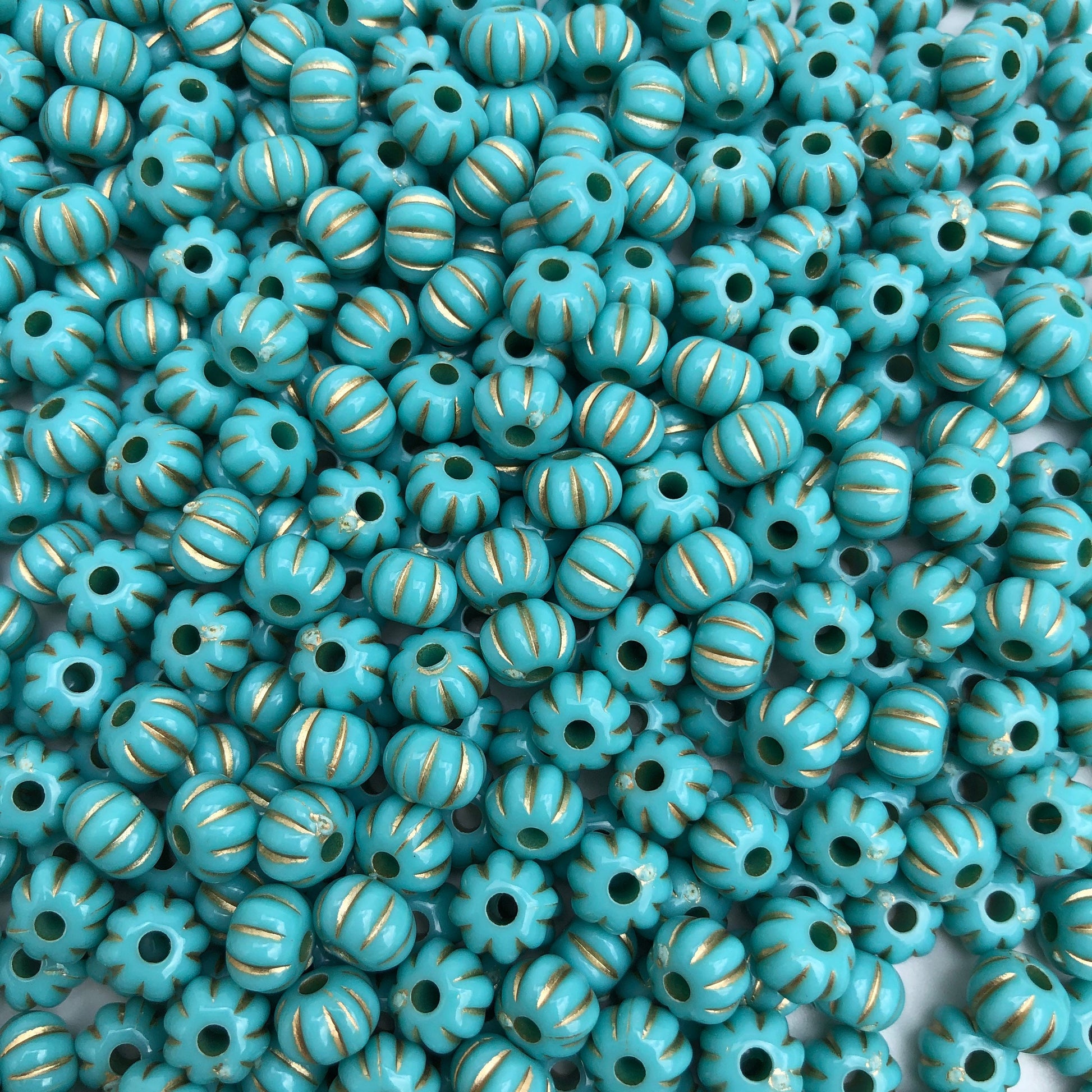 Aqua Blue Acrylic Resin Beads