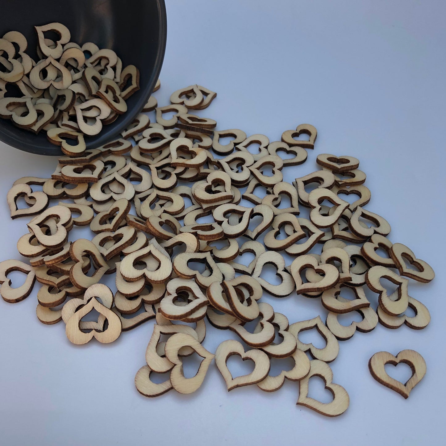 Laser Cut Wooden Hearts