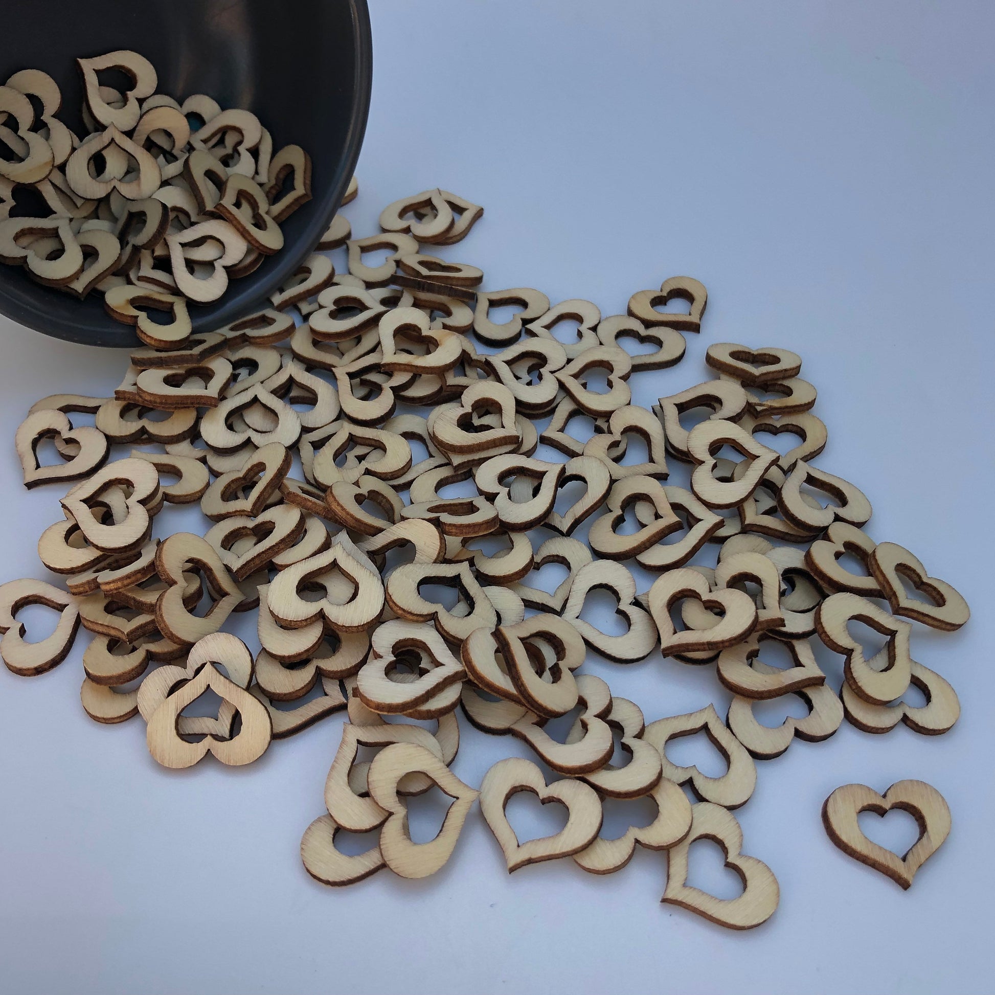 Laser Cut Wooden Hearts