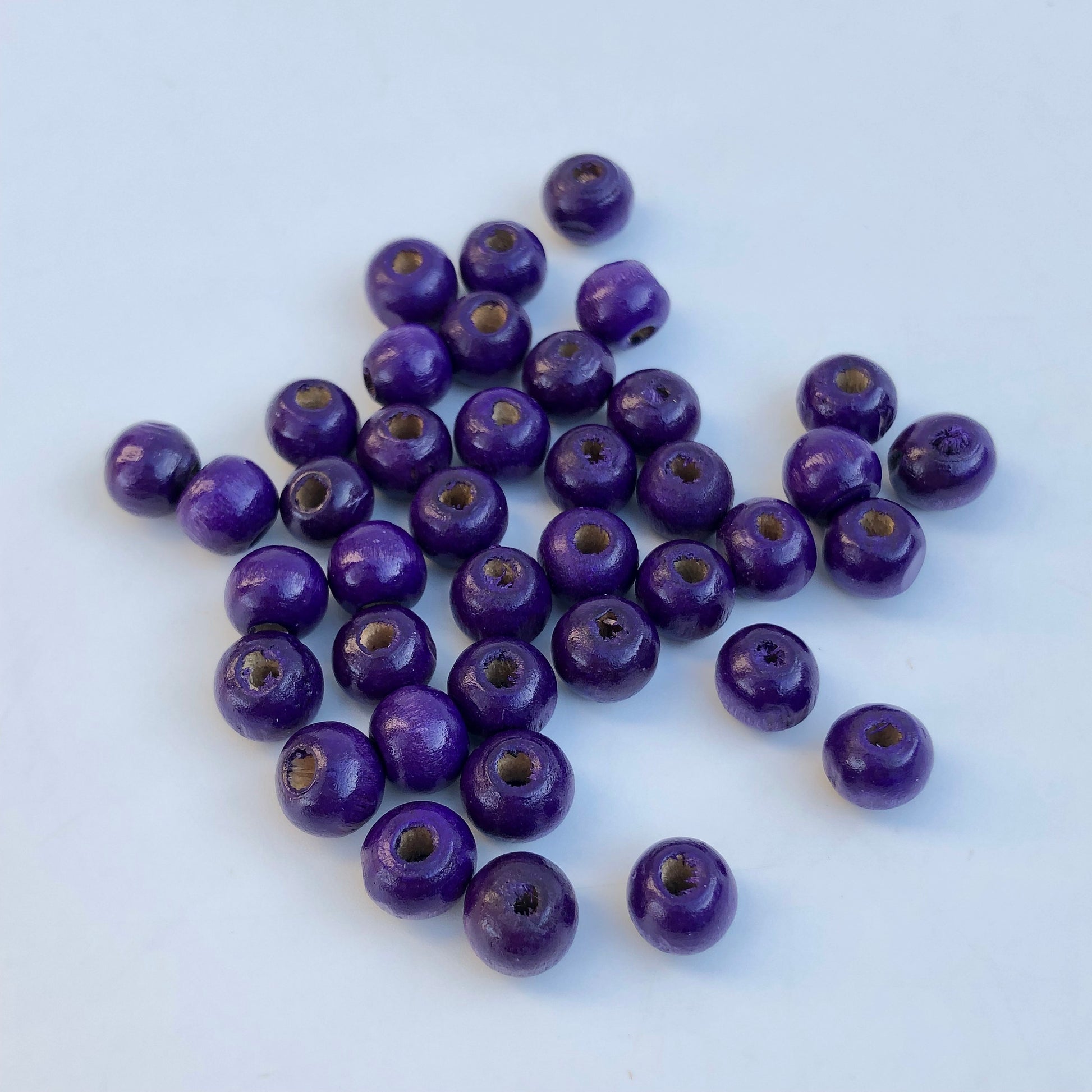 Purple Wooden Beads