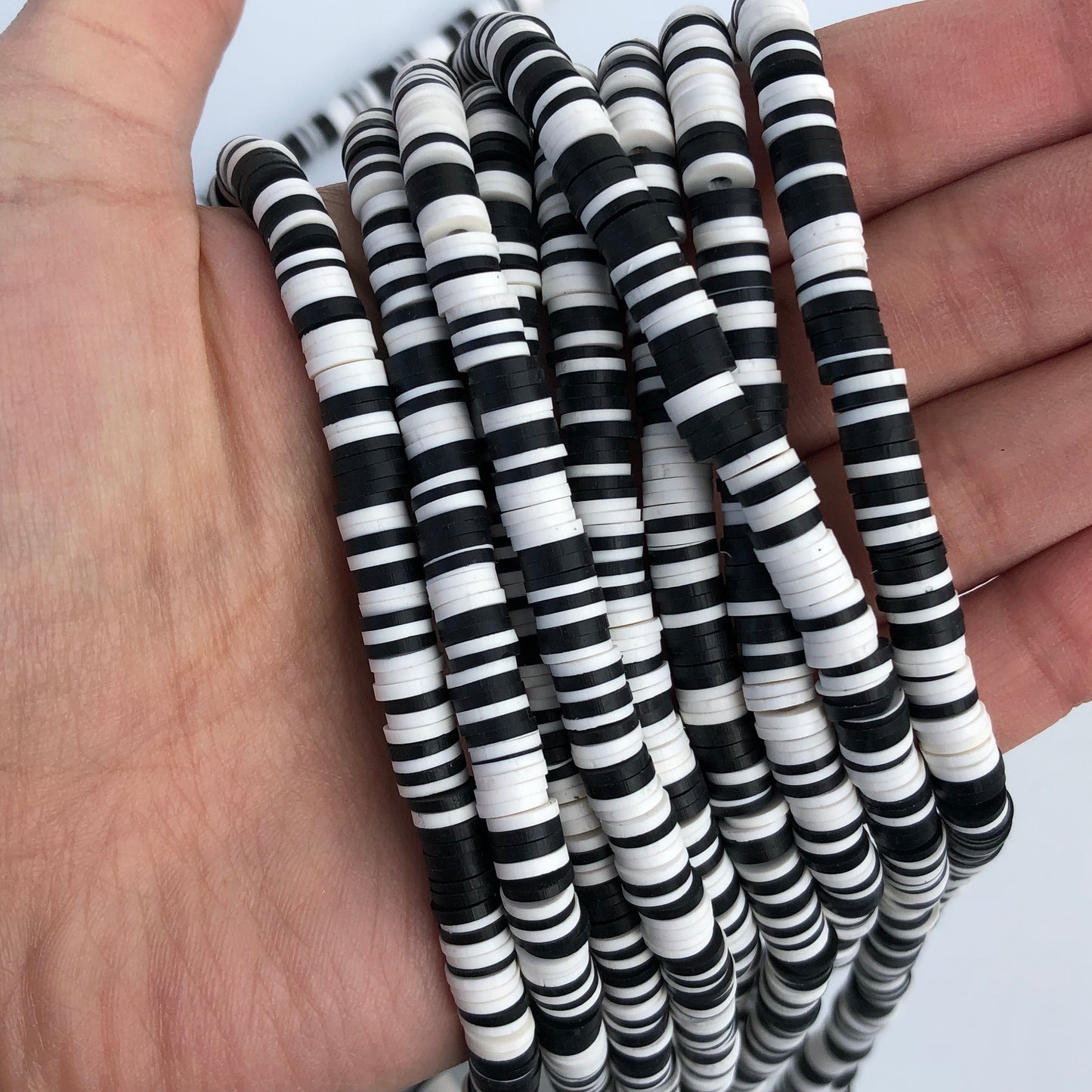 Polymer Clay Beads 6mm Mixed Round Donut Disc Bead Red Jewellery Making Beads 40cm Strand Bead