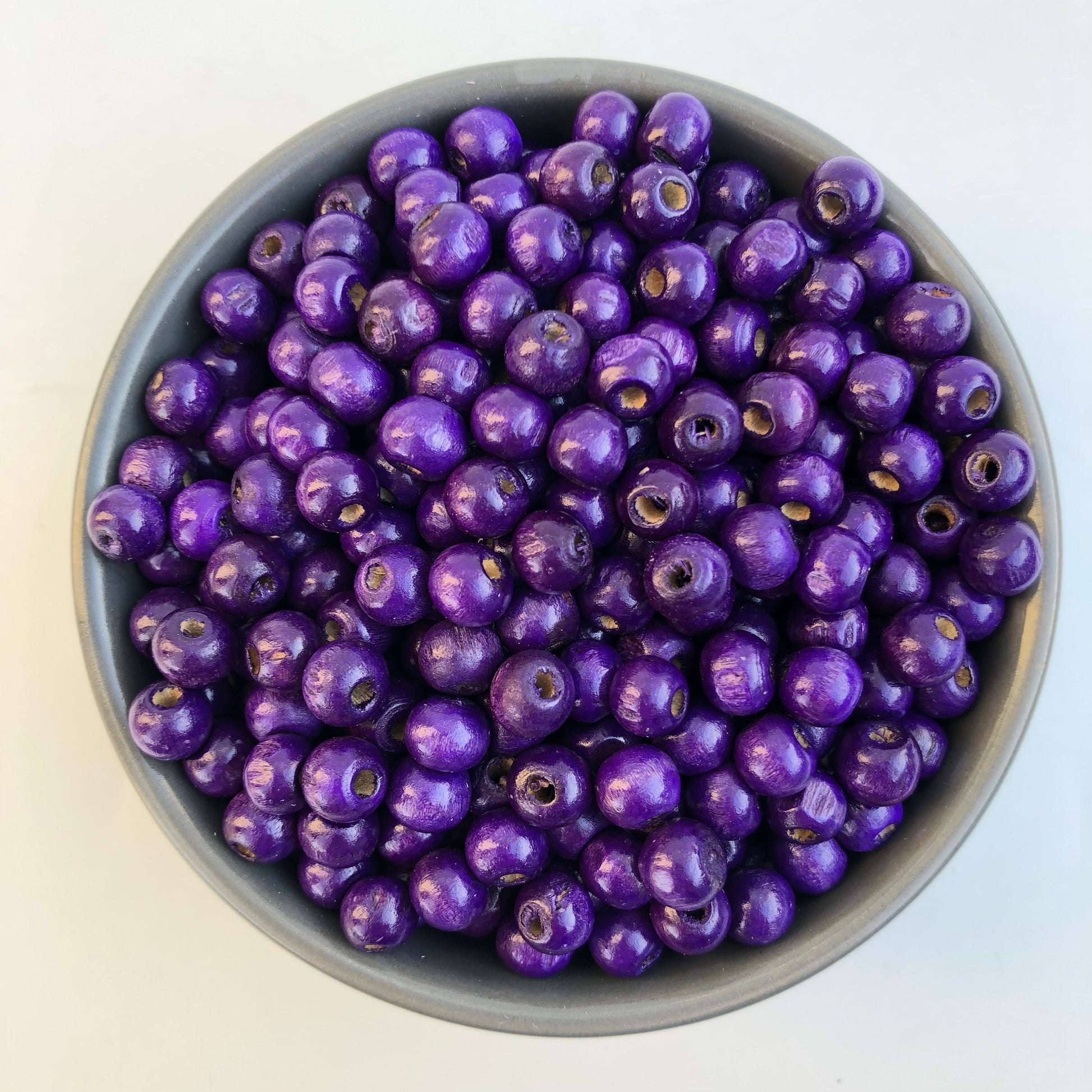 Purple Wooden Beads