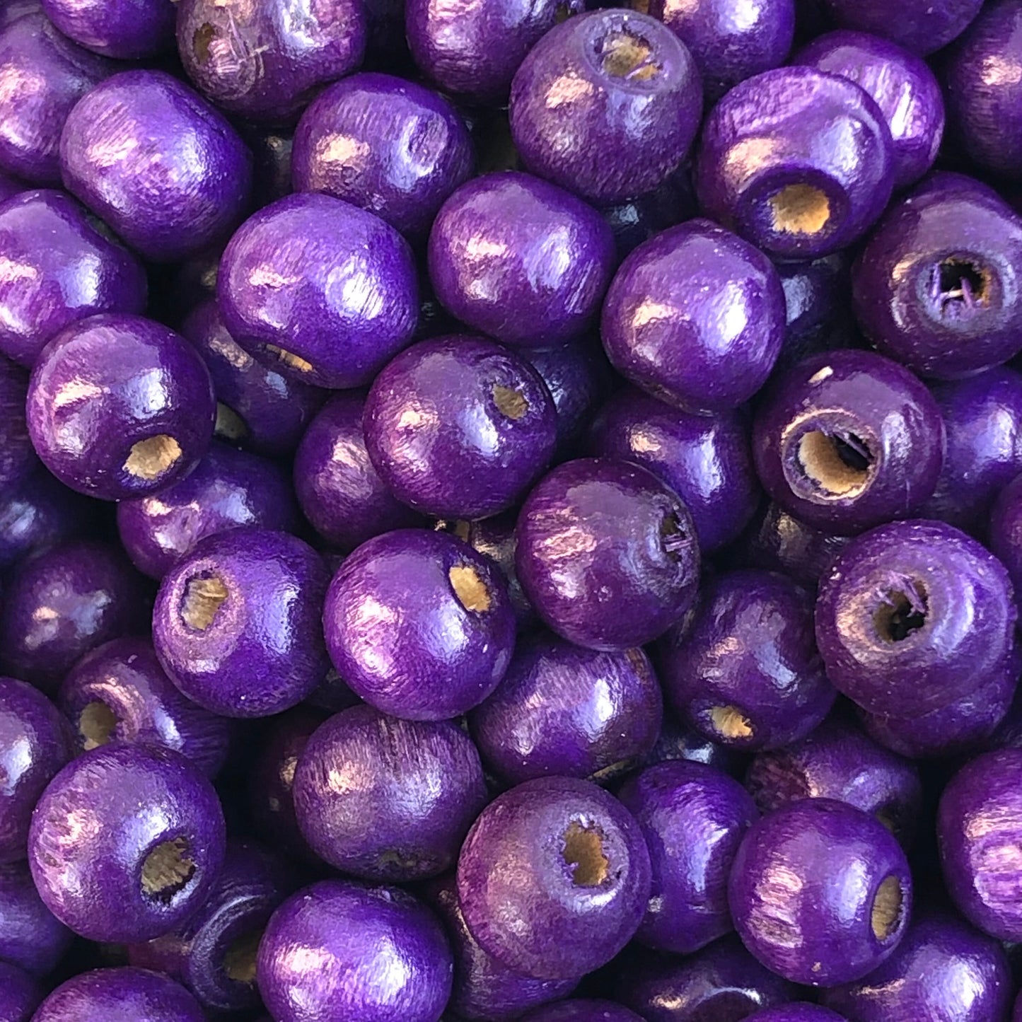 Purple Wooden Beads
