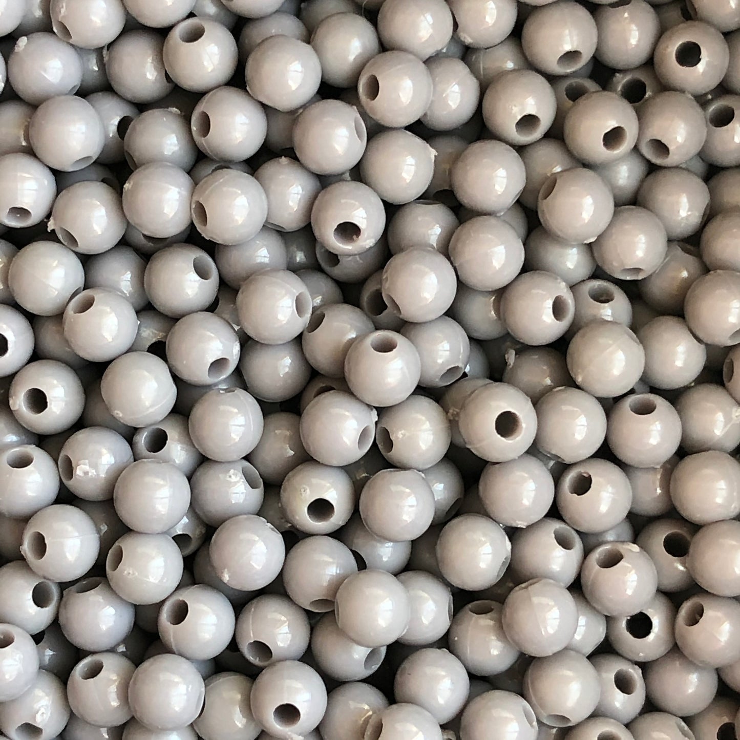 4mm Round Grey Beads