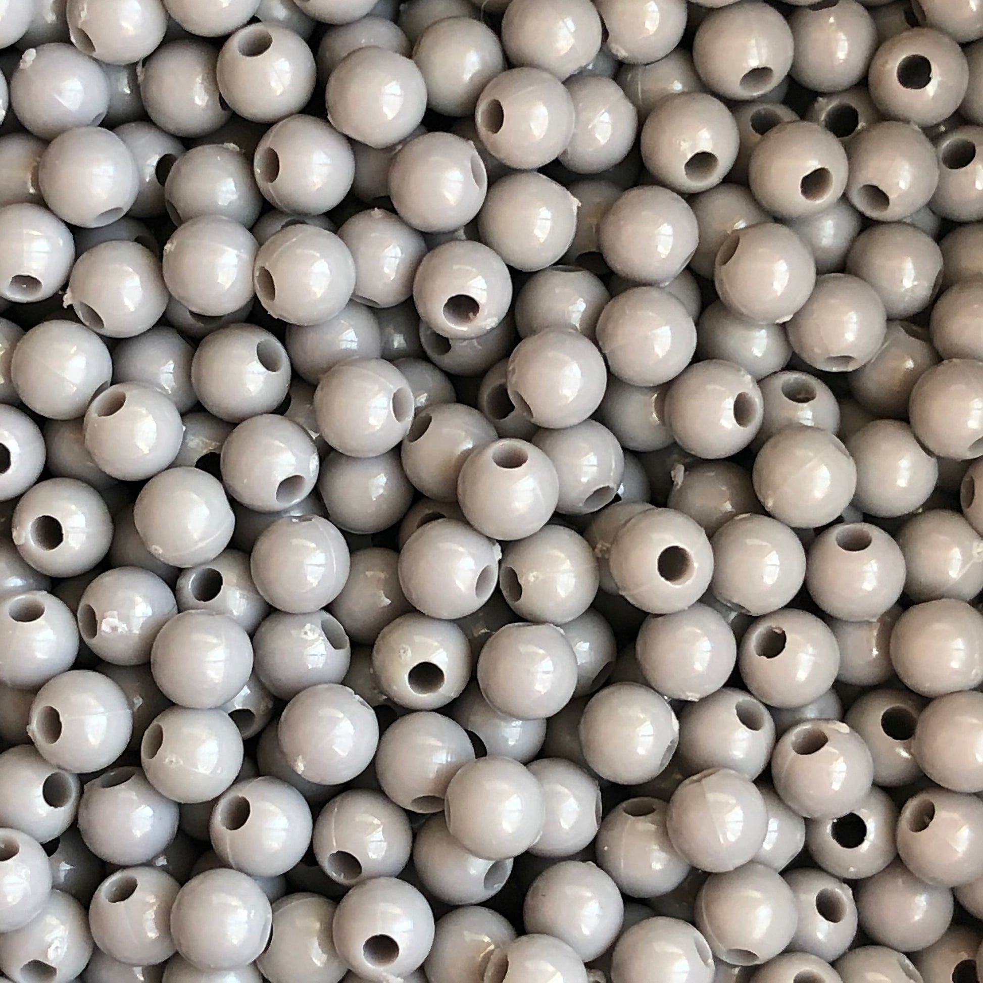 4mm Round Grey Beads