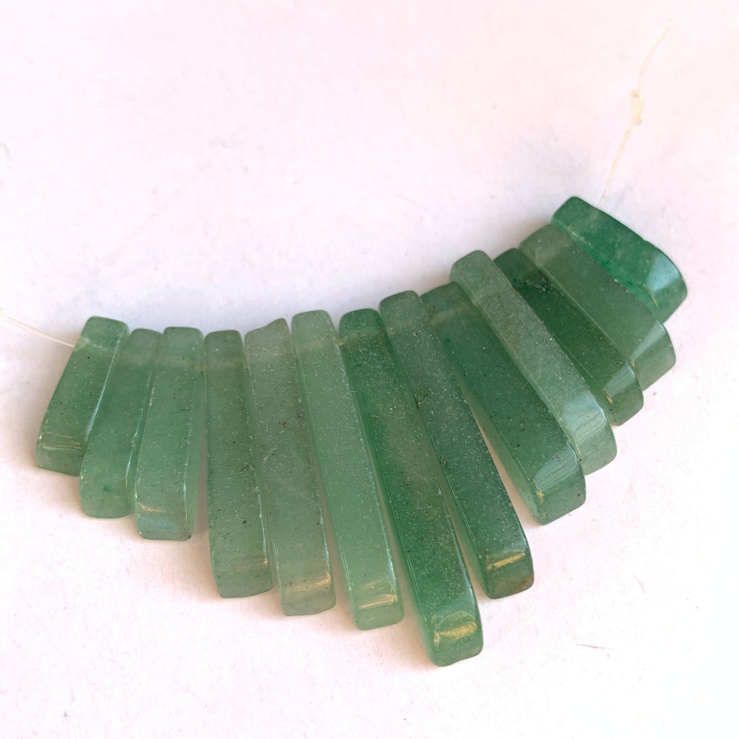 Aventurine Gemstone Statement Pendant Cascade Set of 13 Charm Pieces