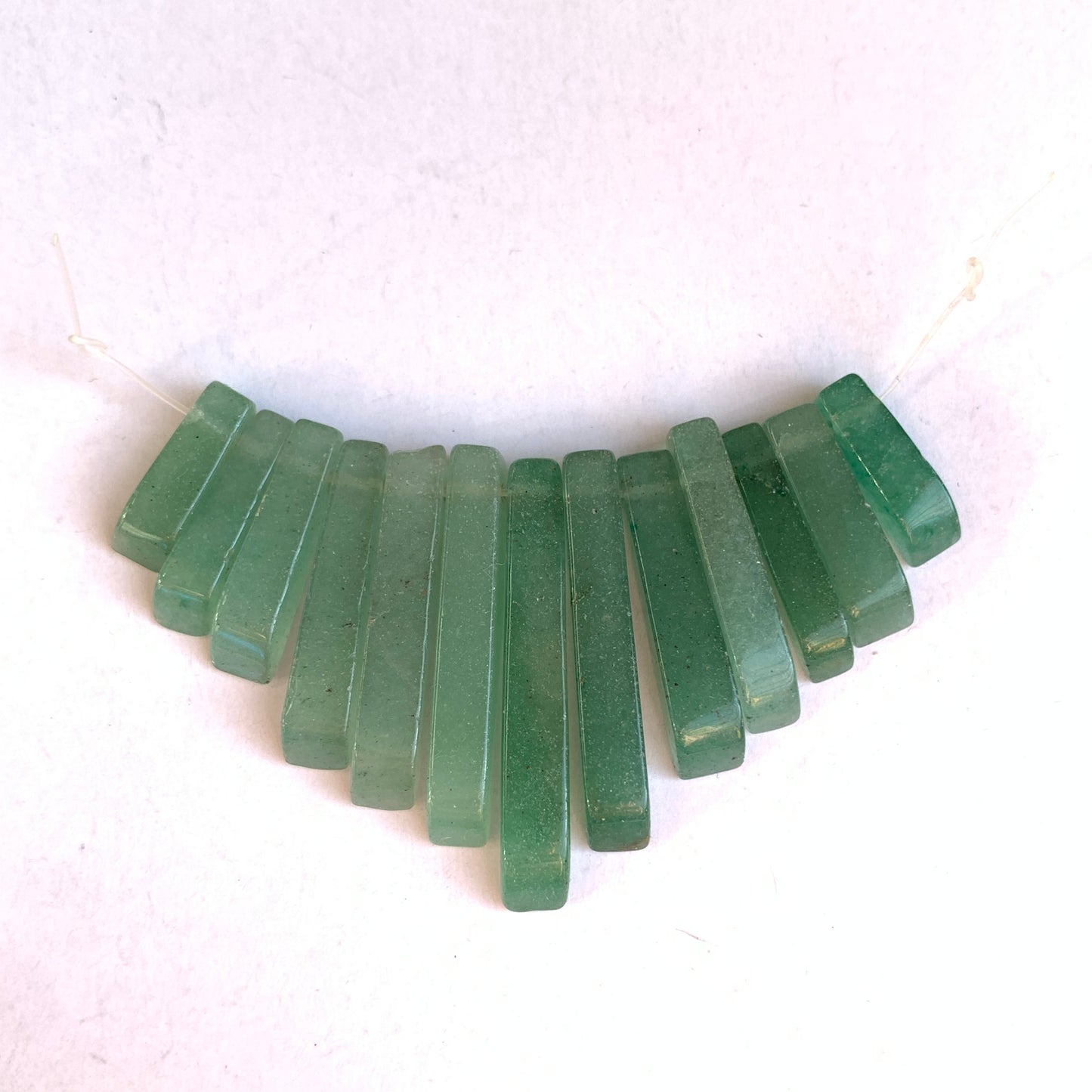 Aventurine Gemstone Statement Pendant Cascade Set of 13 Charm Pieces
