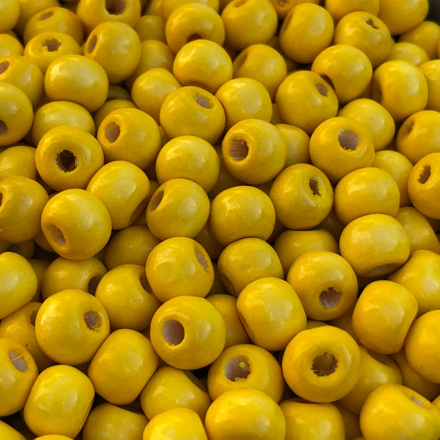 Yellow Wood Bead 8.5mm Round Craft Spacer Beads 150 Pieces