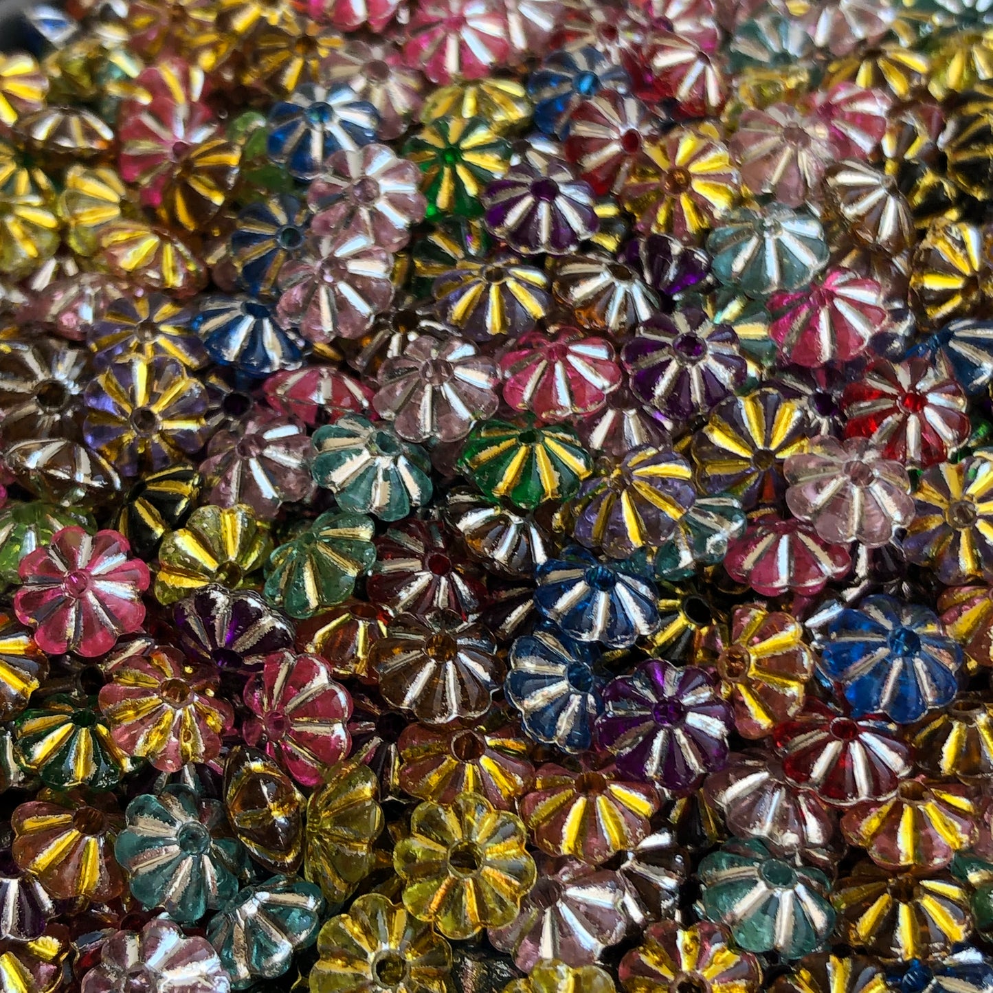 Mixed Acrylic Saucer Beads 6x3mm Pumpkin Spacer Bead 250pcs