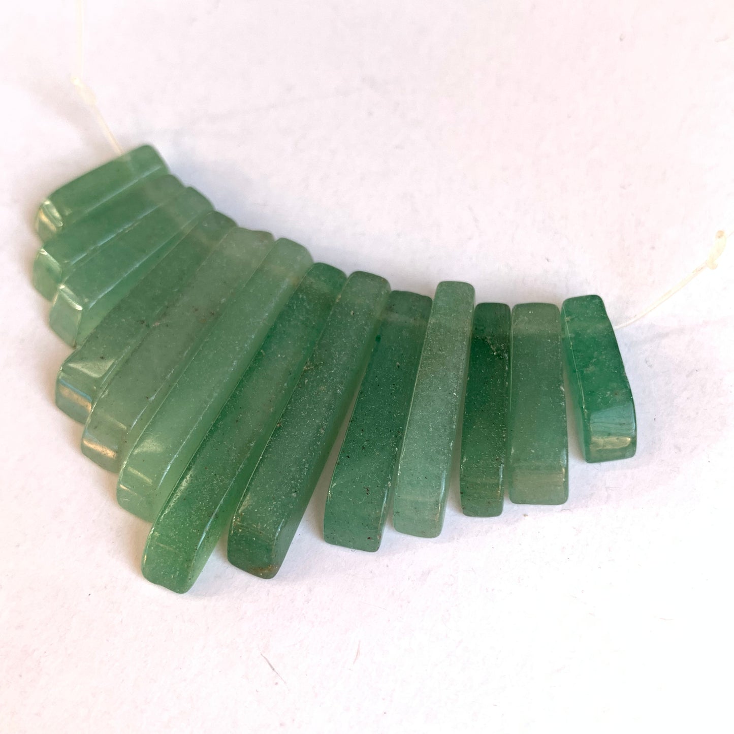 Aventurine Gemstone Statement Pendant Cascade Set of 13 Charm Pieces