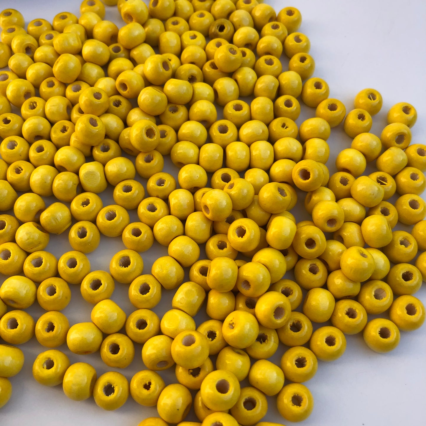 Yellow Wood Bead 8.5mm Round Craft Spacer Beads 150 Pieces