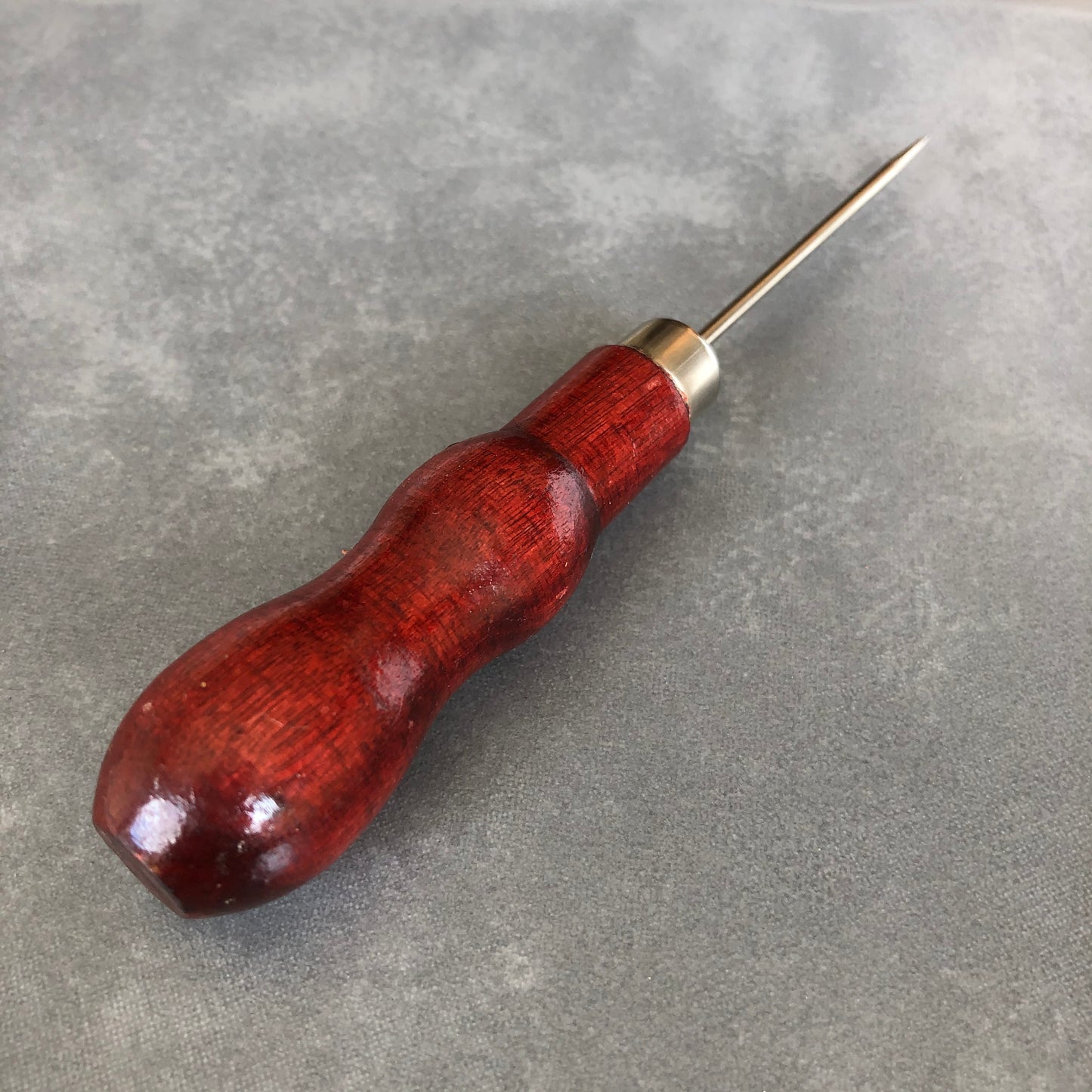 Awl with Wooden Handle Sewing Stitching Leather Tool - 1pcs