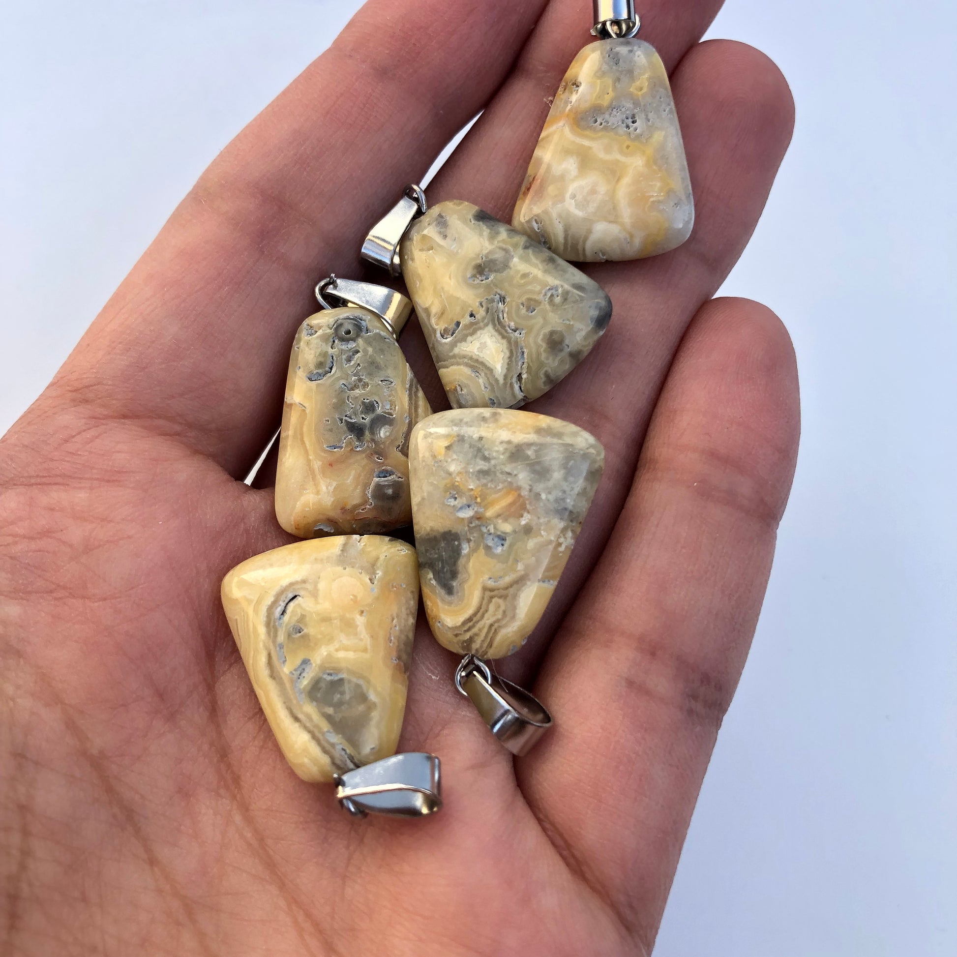 Crazy Lace Agate Pendant