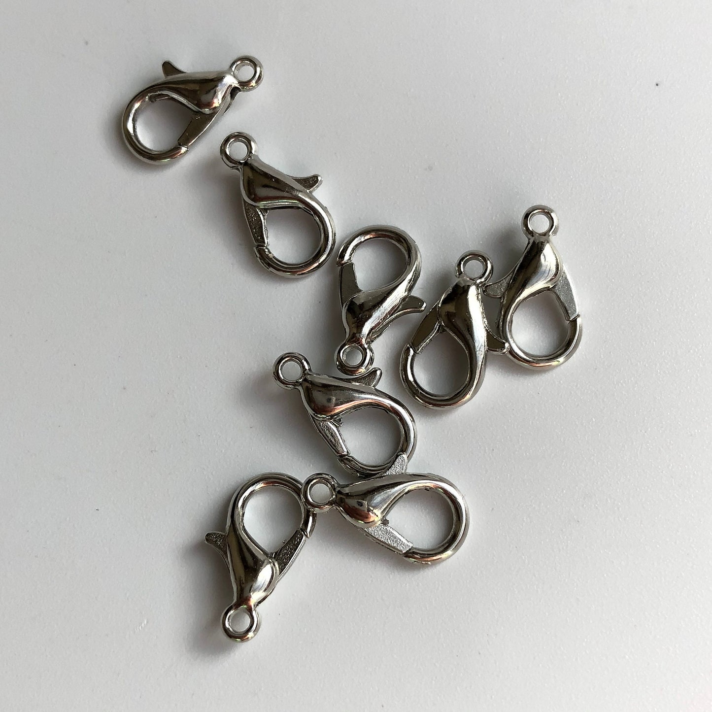20X Pieces Lobster Clasp, Silver Clasp, Gold, Clasp, Jewellery Making Findings 12x6mm Alloy Metal Clasp