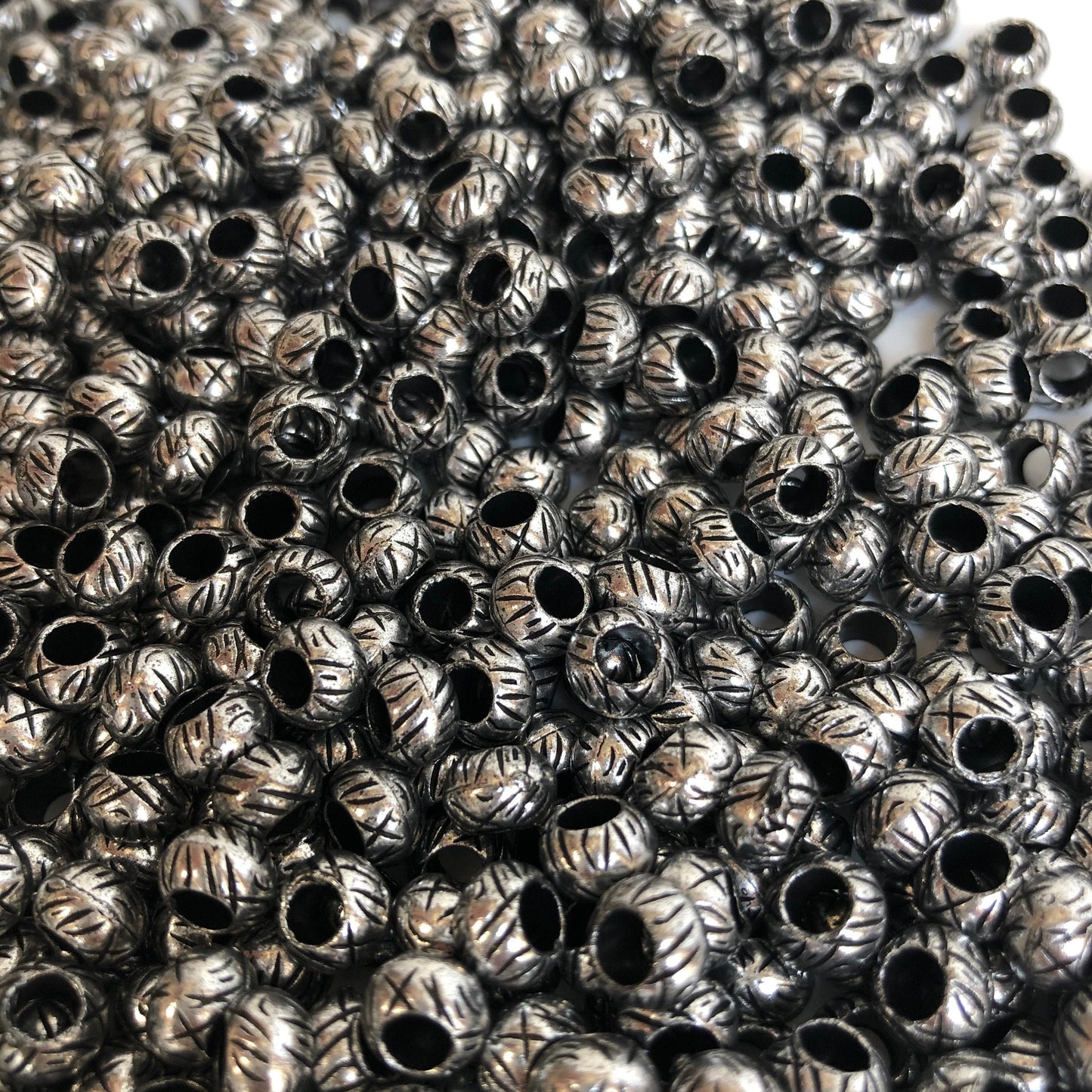 Antique Silver Metallic Beads