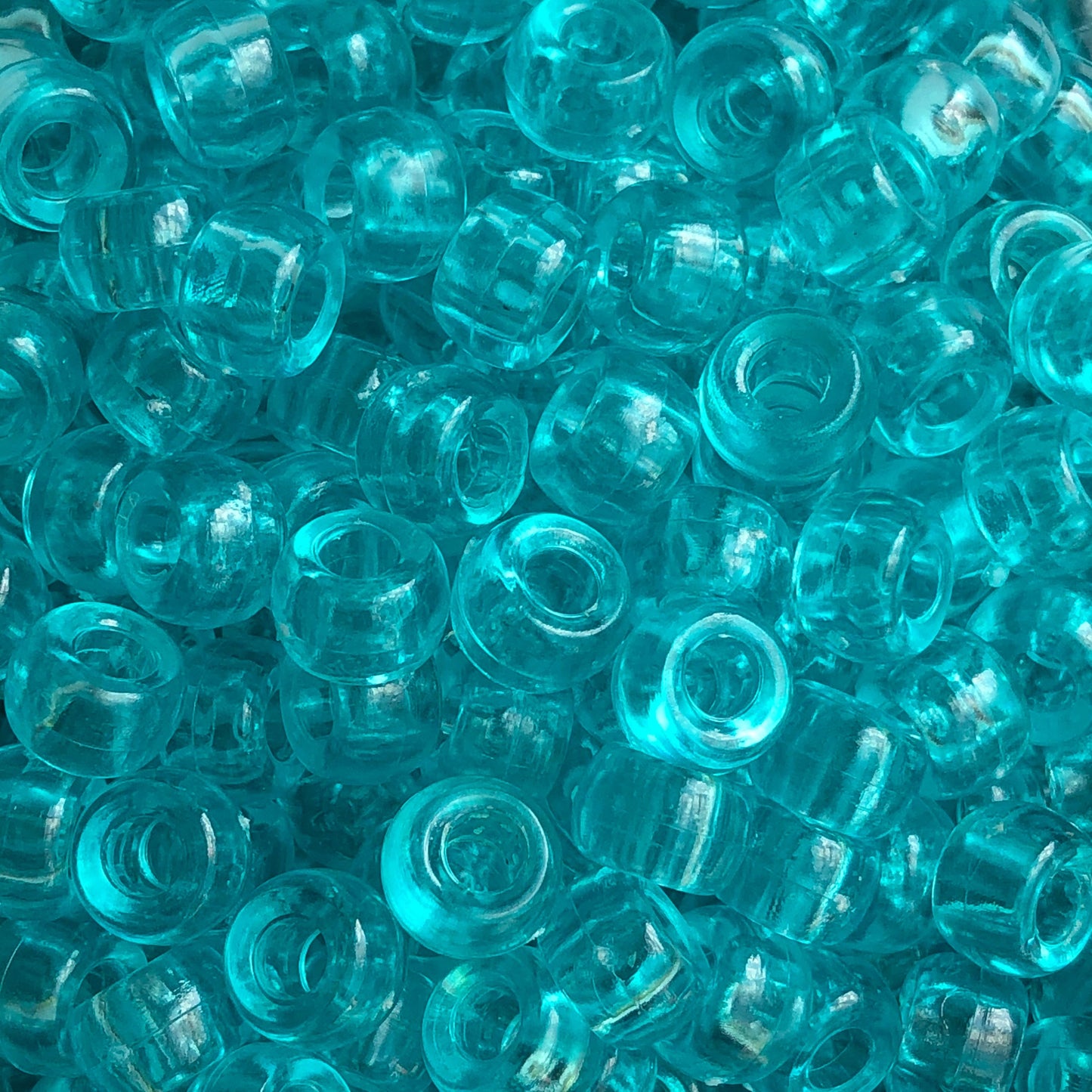 Baby Blue Plastic Pony Beads 9x6mm Acrylic Plastic Hair Jewellery Craft Bead 150X Pieces