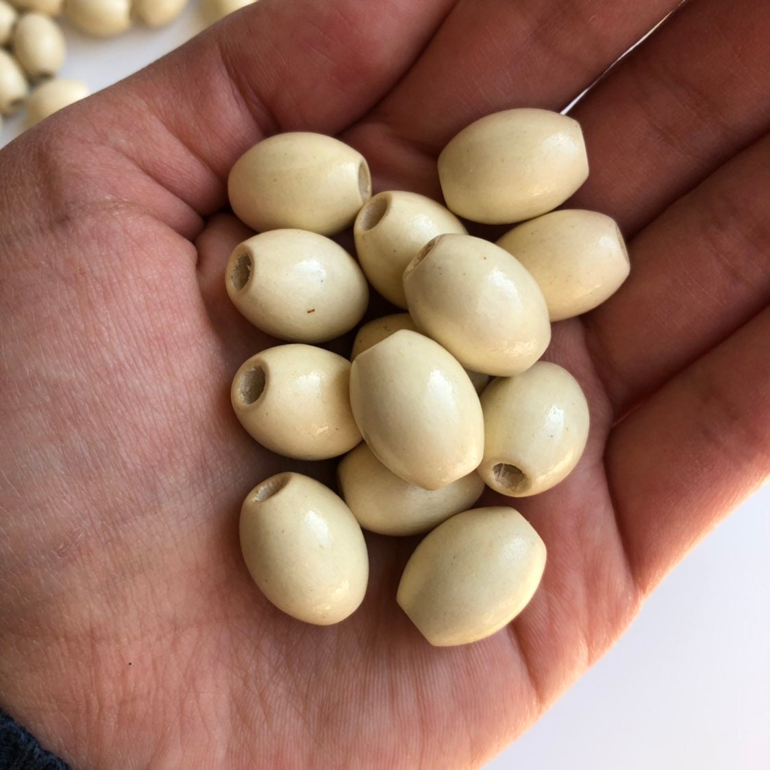 Oval Wood Beads