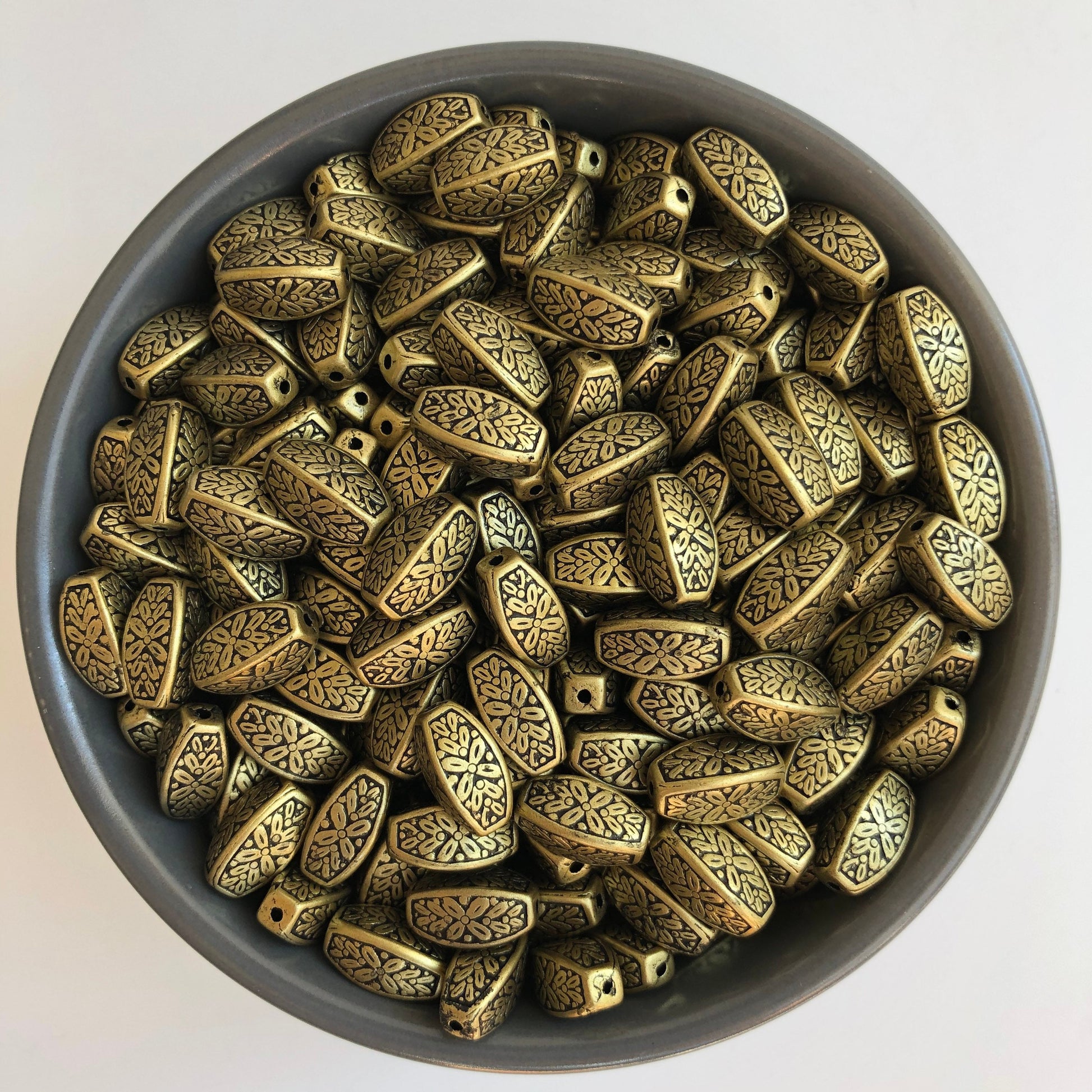 Antique Gold Plastic Beads 