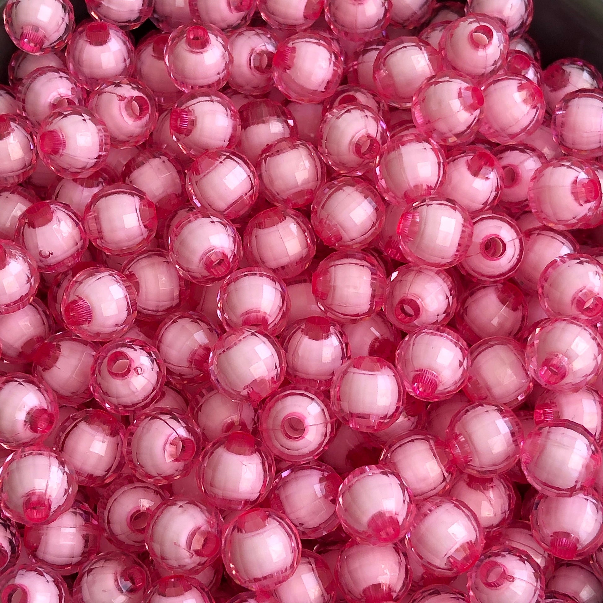 Pink Faceted Beads Set 