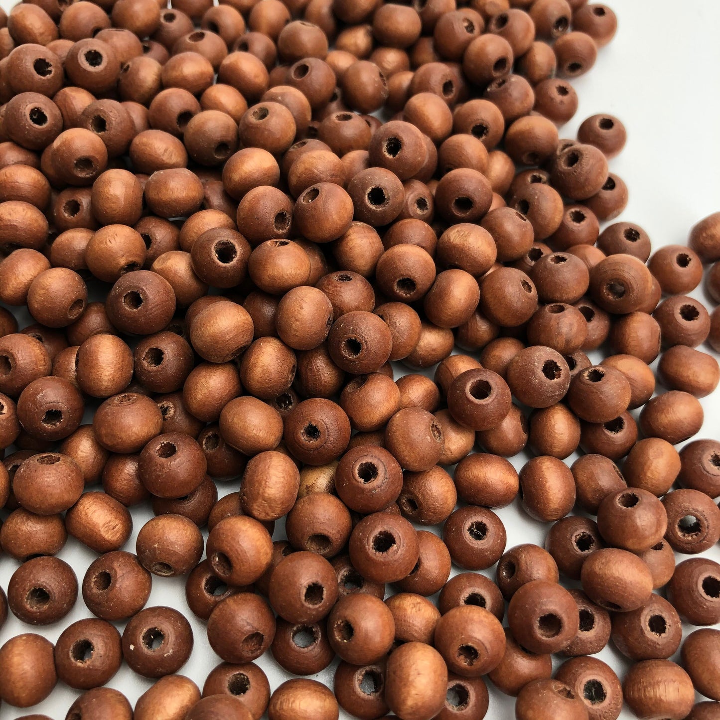 Matte Coffee Brown Wood Beads 8mm Round DIY Craft Bead 100 Pieces