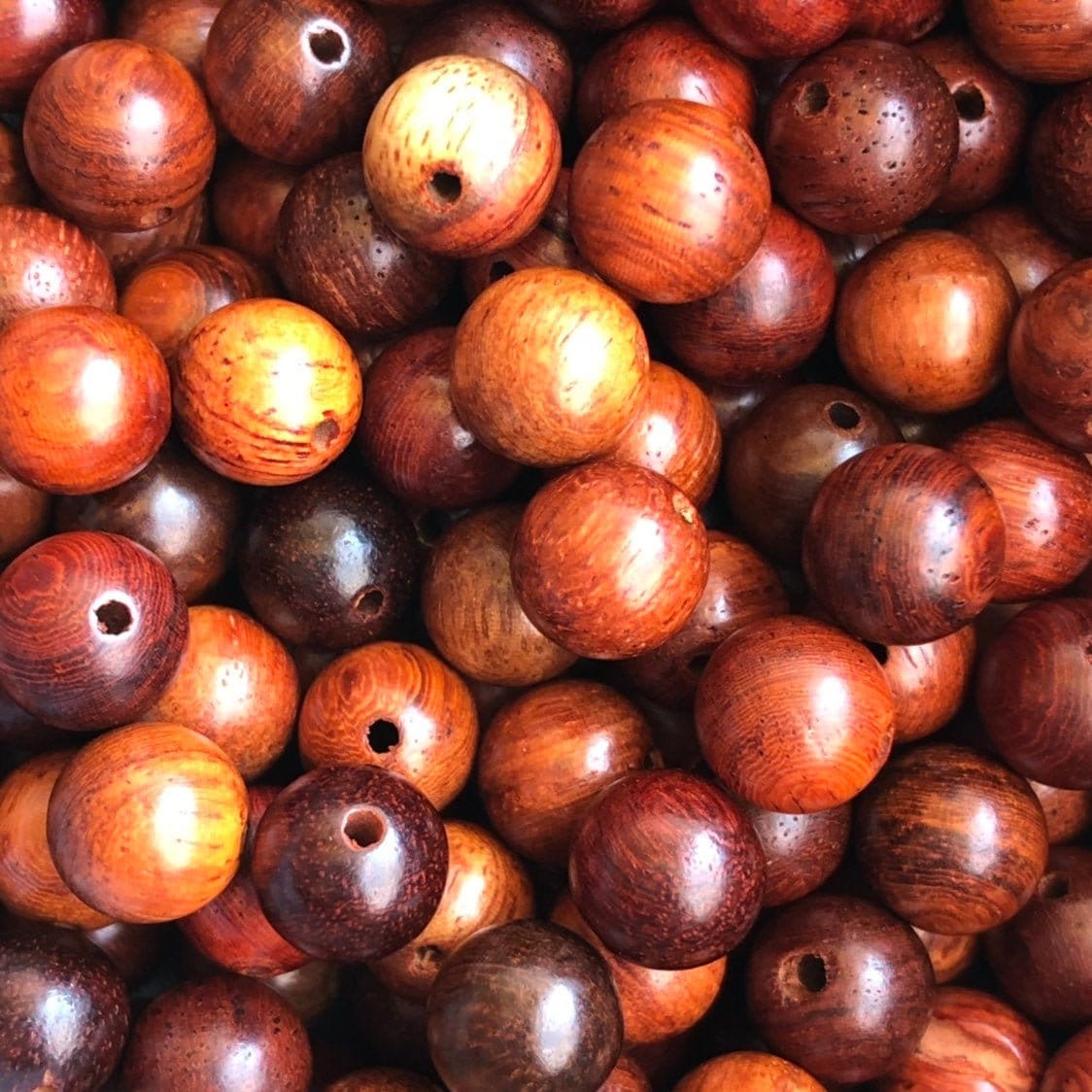 Jarrah Brown Hard Wood Beads 8mm Exposed Grain Smooth Wooden Beads 100 Pieces