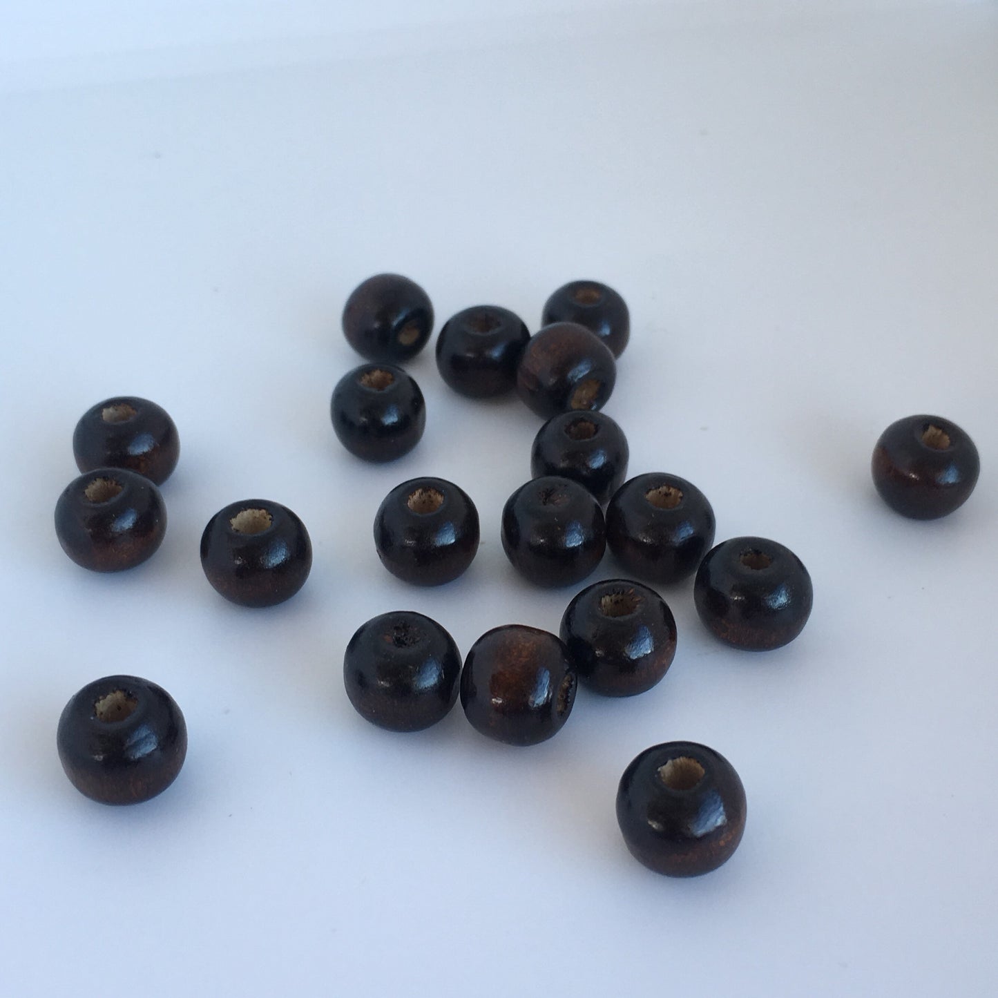 Dark Brown Wood Beads 10x9mm Round Wooden Craft Beads 100 Pieces