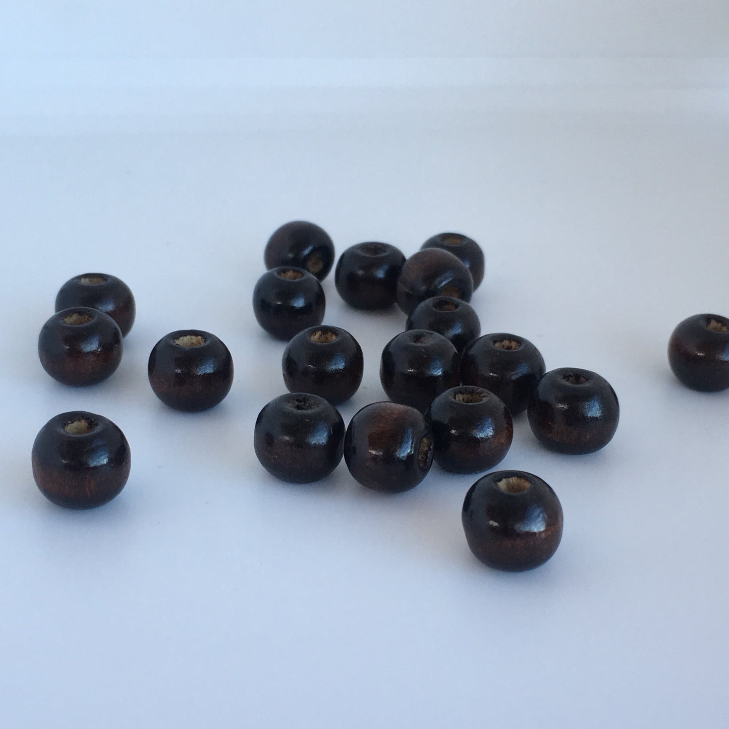 Dark Brown Wood Beads 10x9mm Round Wooden Craft Beads 100 Pieces