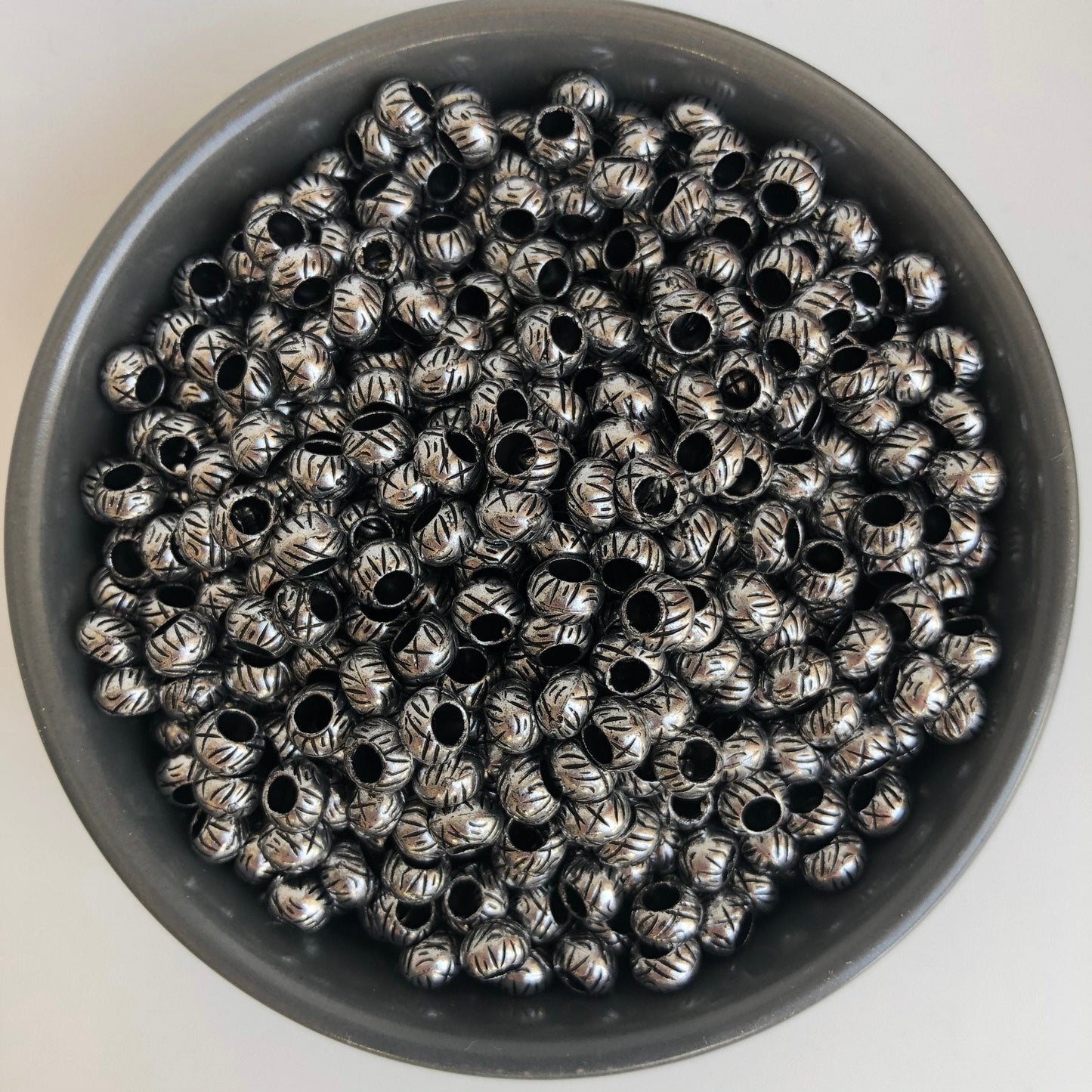 Antique Silver Metallic Beads