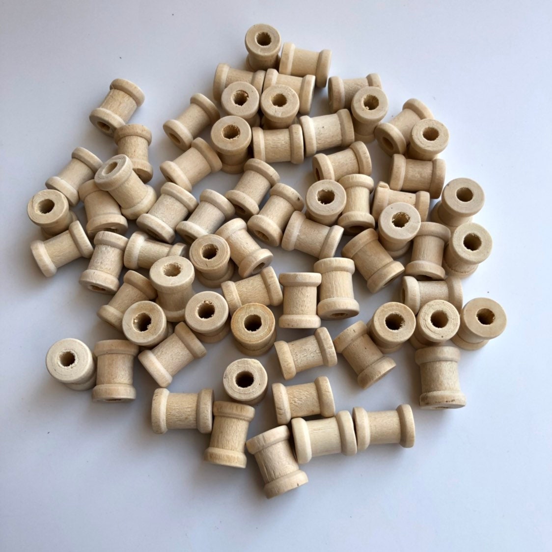 Wooden Column Beads, unpainted natural 17x12mm tube wood beads, jewellery and craft making supply