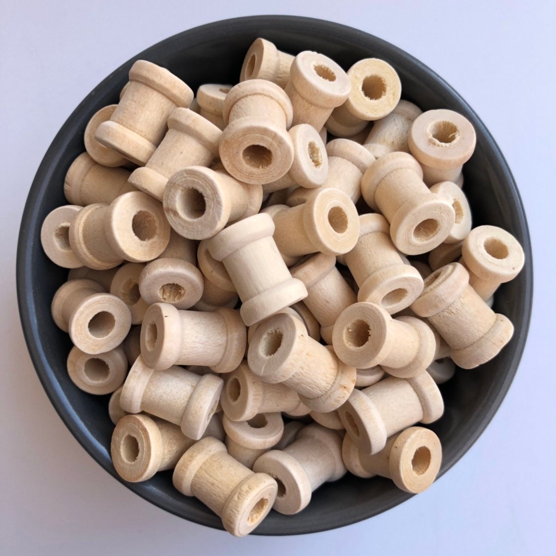 Wooden Column Beads, unpainted natural 17x12mm tube wood beads, jewellery and craft making supply