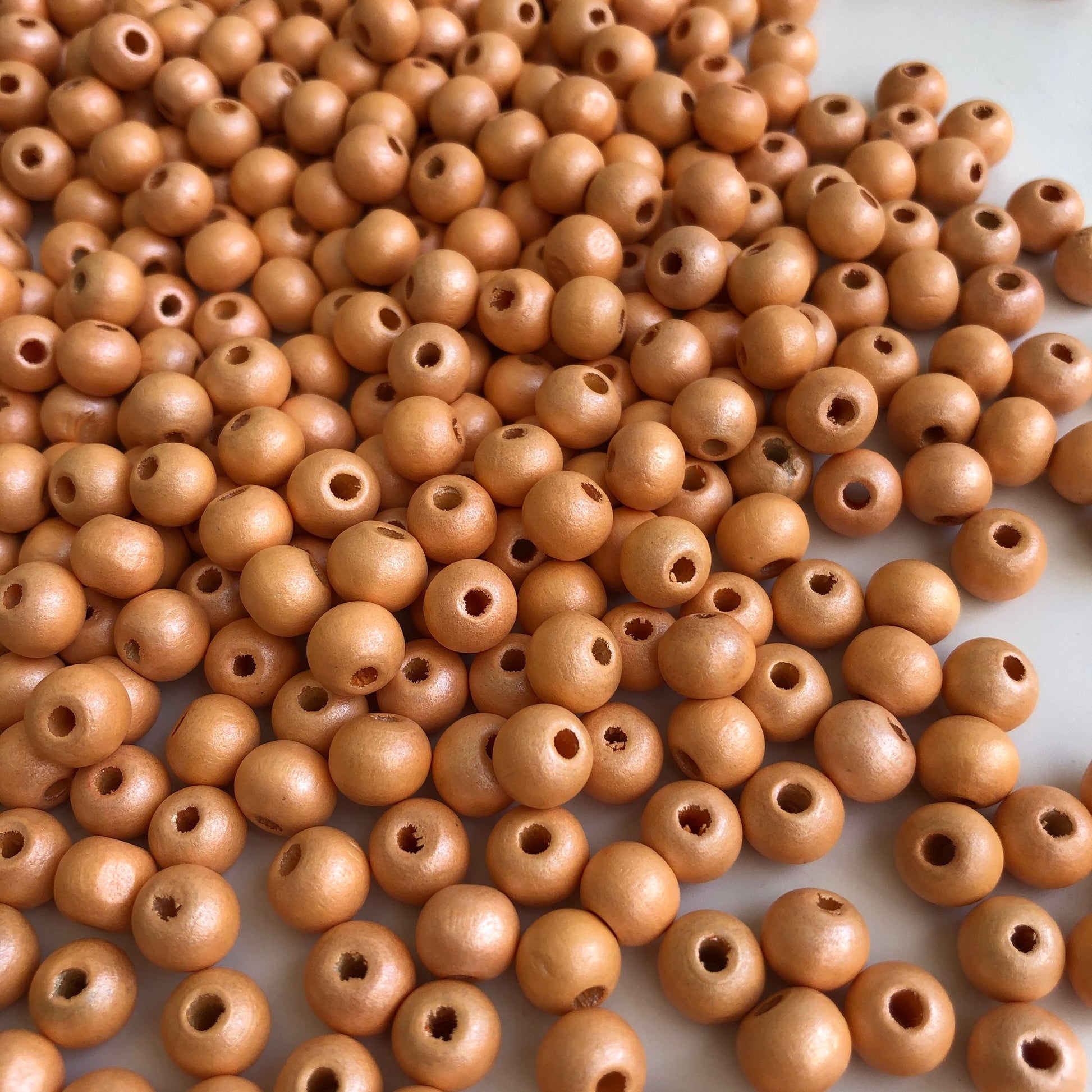 Metallic Wood Beads 